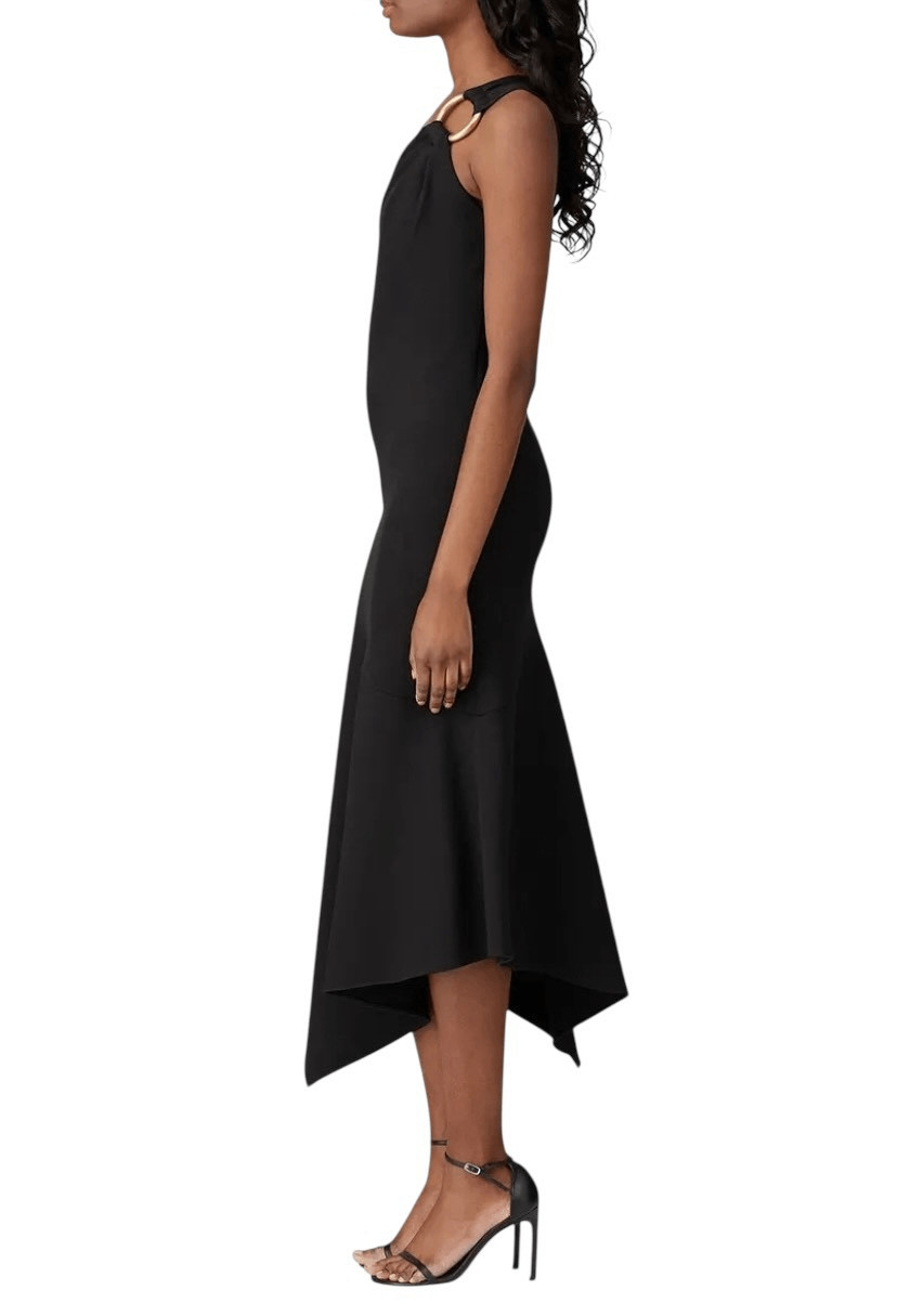 Shoshanna Eonia Black Asymmetrical One Shoulder Dress Size 0 MSRP: $570