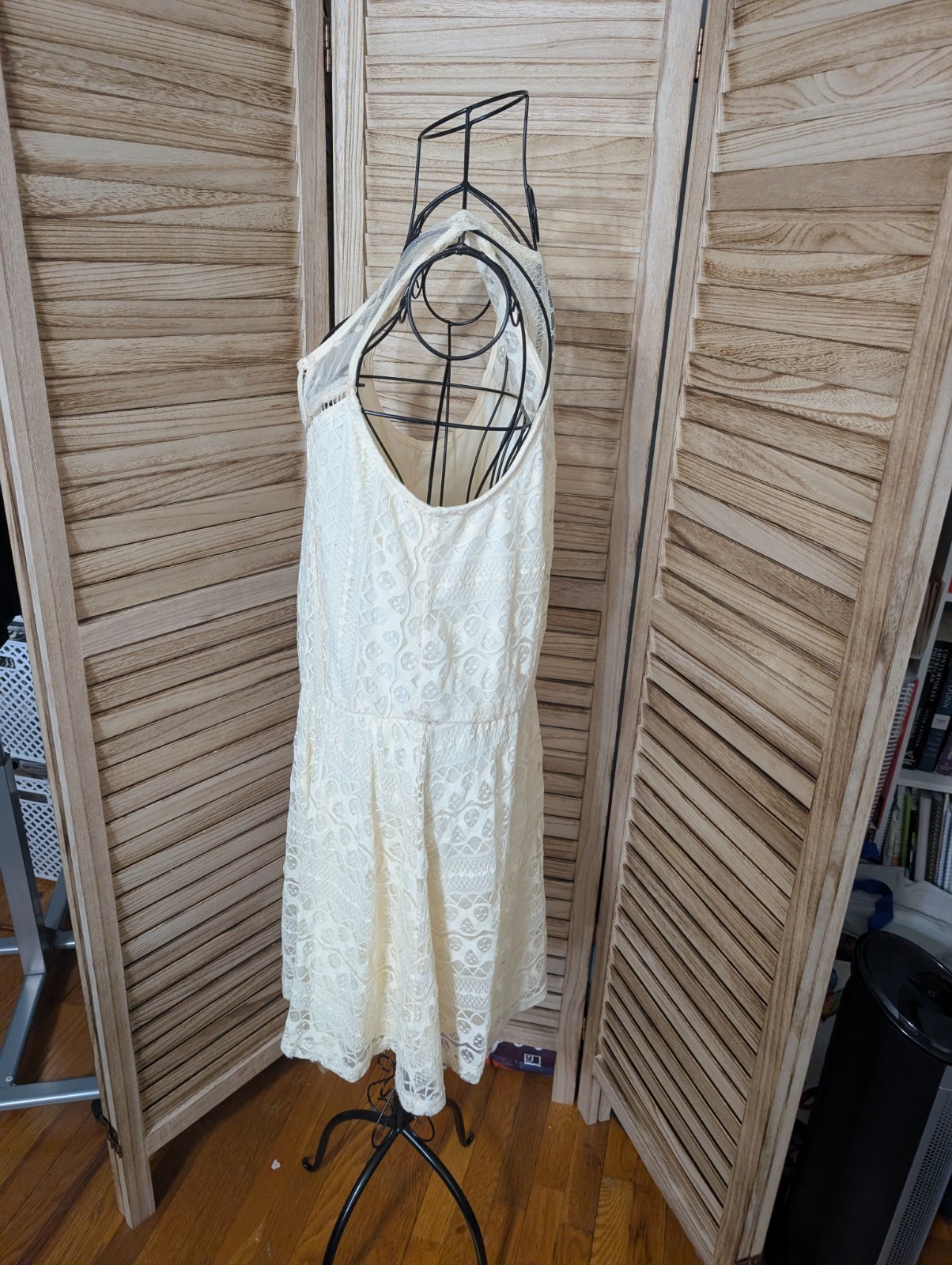 Beta House Women’s XL Vanilla Lace Sleeveless Short A-line Dress