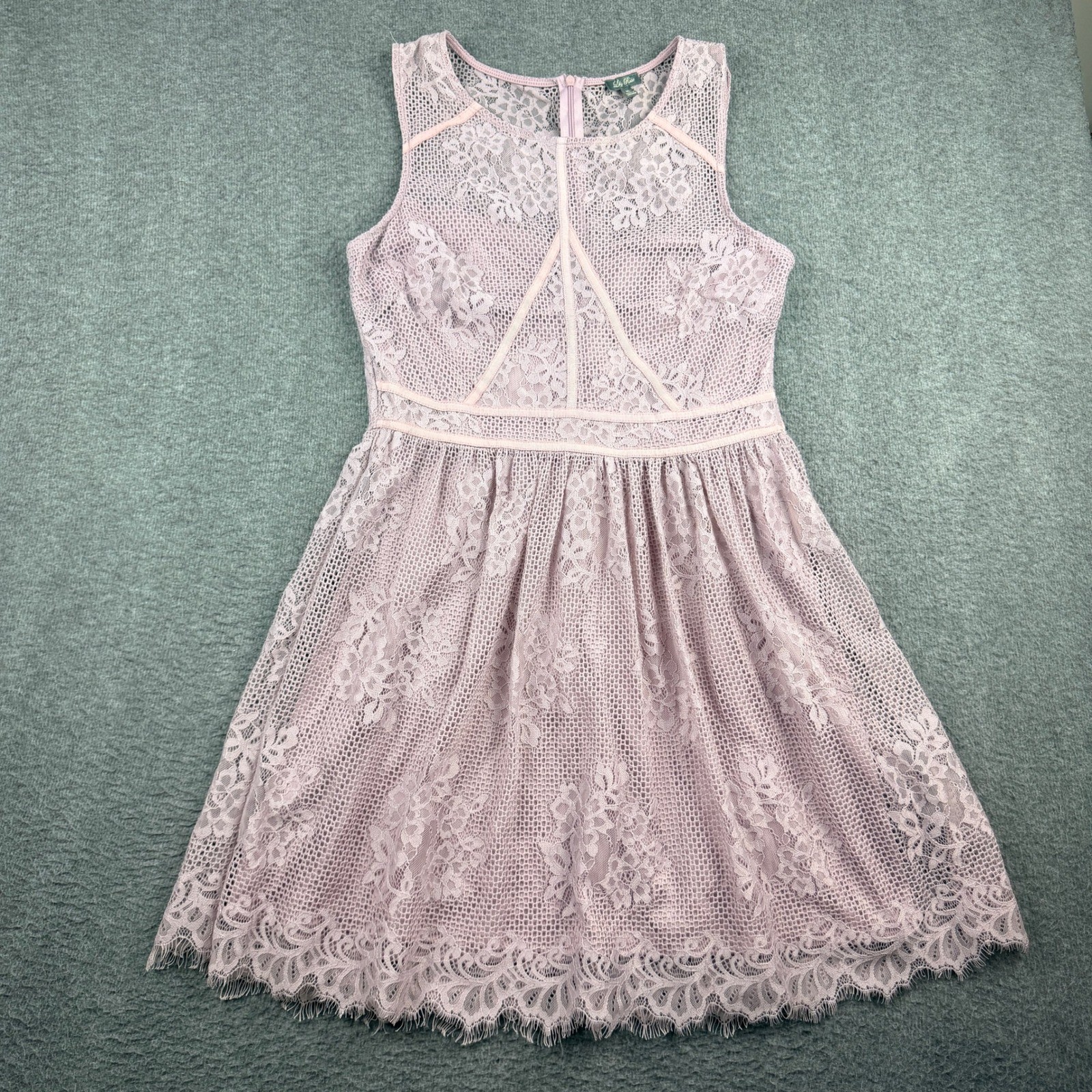 Lily Rose Lavender Women’s XL Lace Fit & Flare Dress Sleeveless I3384U06A68