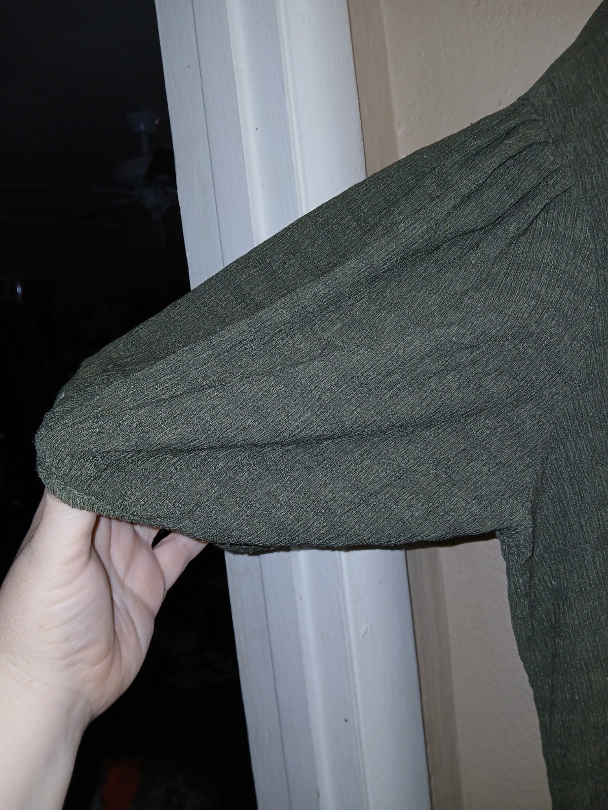cortefiel Dress Long Maxi Olive Green Size 10