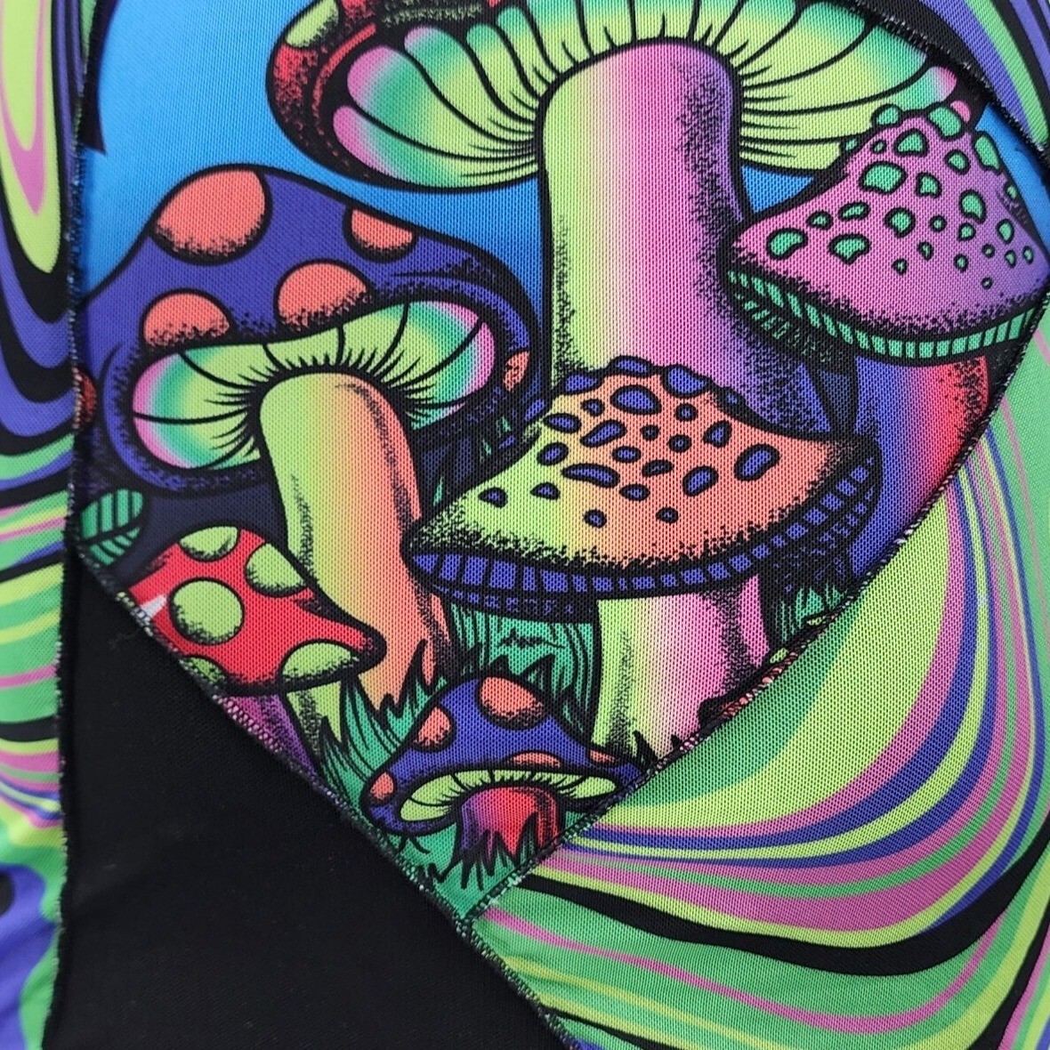 Psychedelic Mushroom Print Bodycon Dress By Current Mood XS
