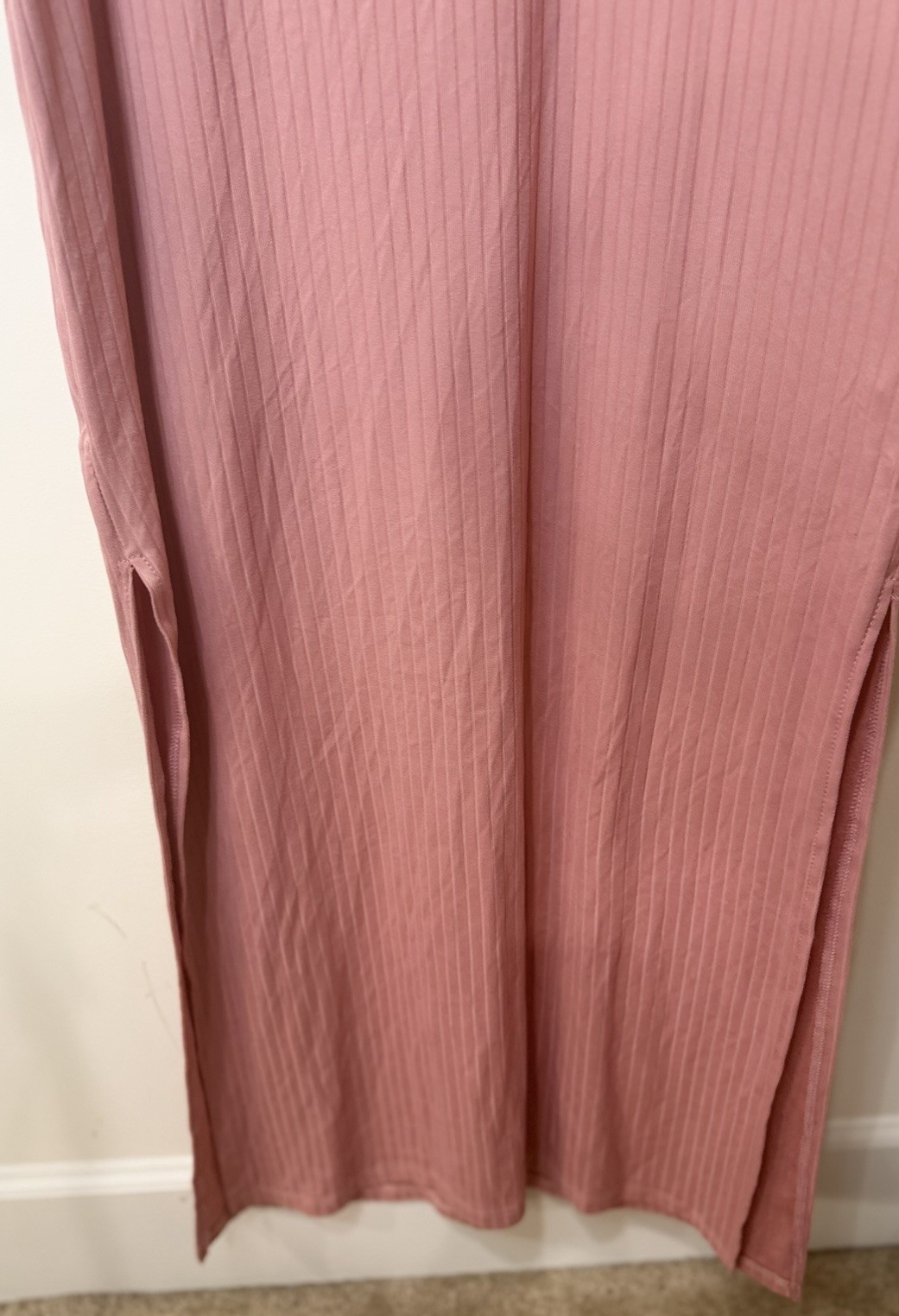 Absolutely Love It Maxi Dress XL Blush Pink Slim Sleeveless Coquette Party Maxi