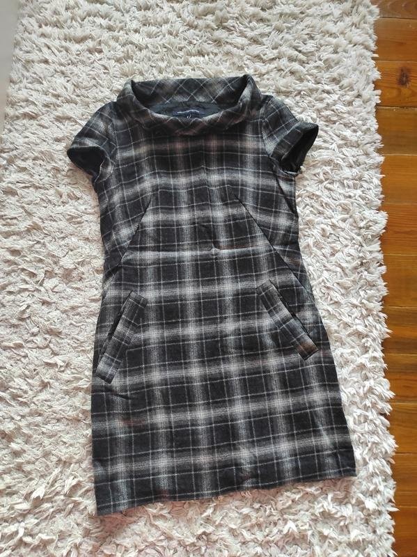 Women French Connection Dress Grey Polyester 36 #8KM9