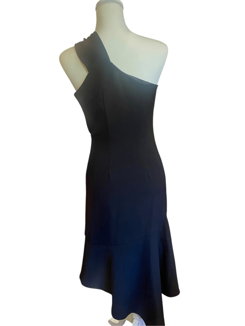 Shoshanna Eonia Black Asymmetrical One Shoulder Dress Size 0 MSRP: $570