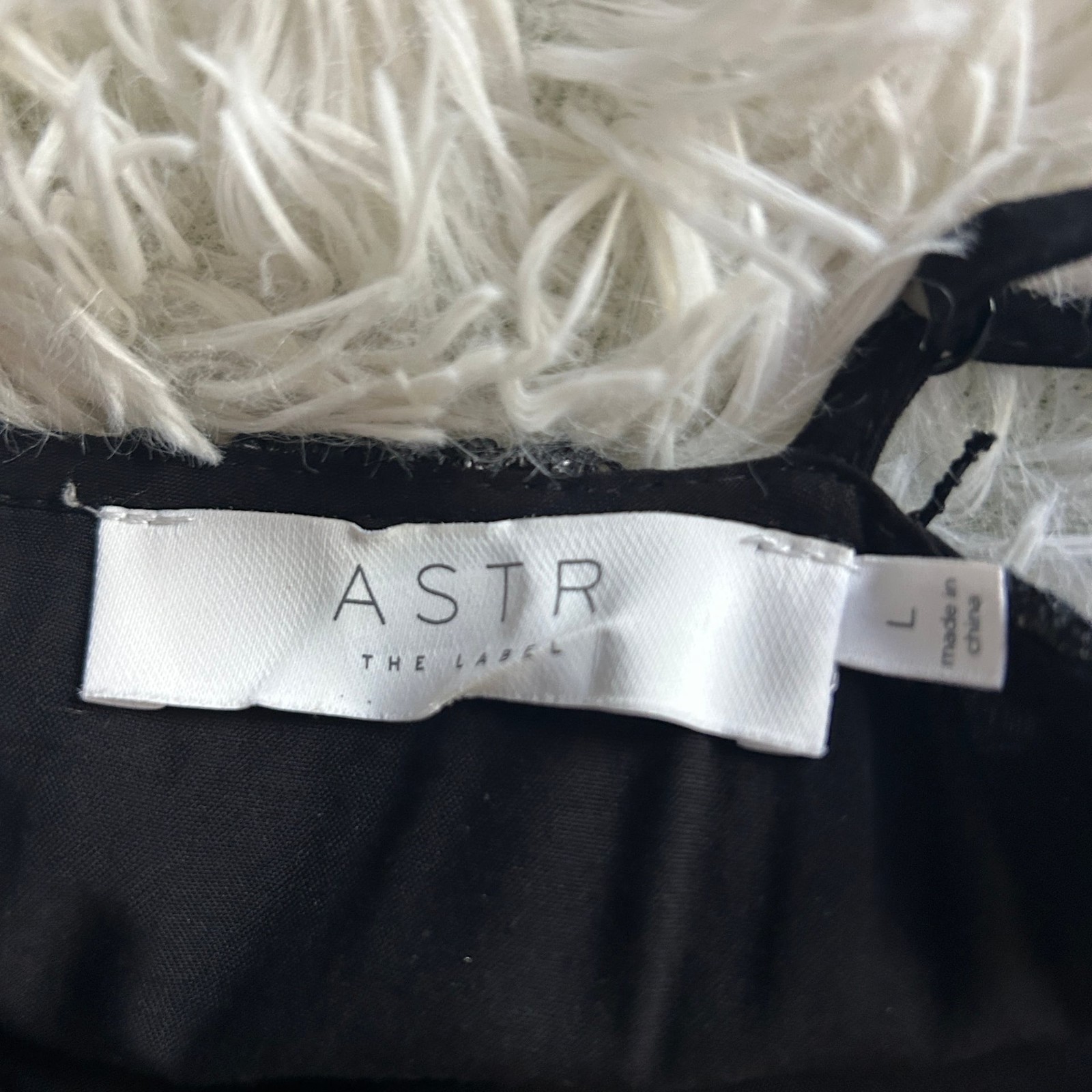 ASTR The Label Black Lace A-Line Midi Dress
