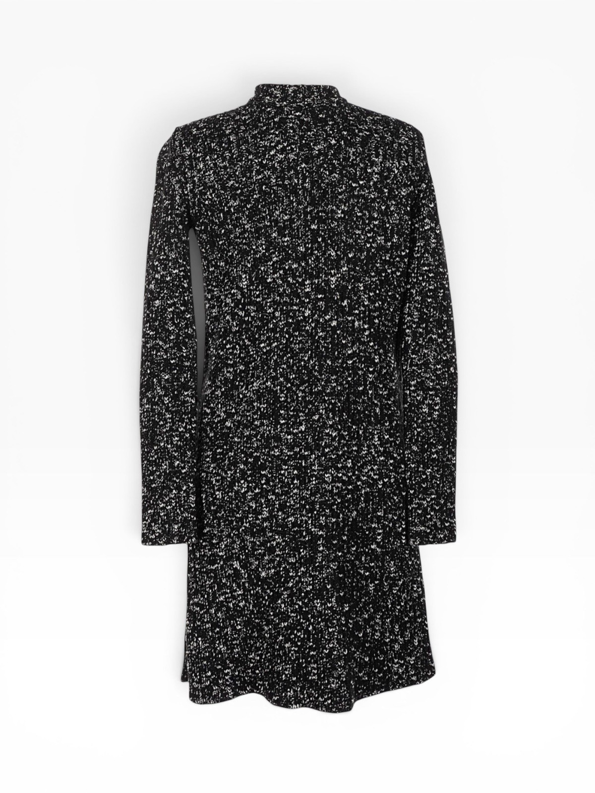 Celine Phoebe Philo 2014 Black White Marled Knit Tunic Sweater Dress Medium M
