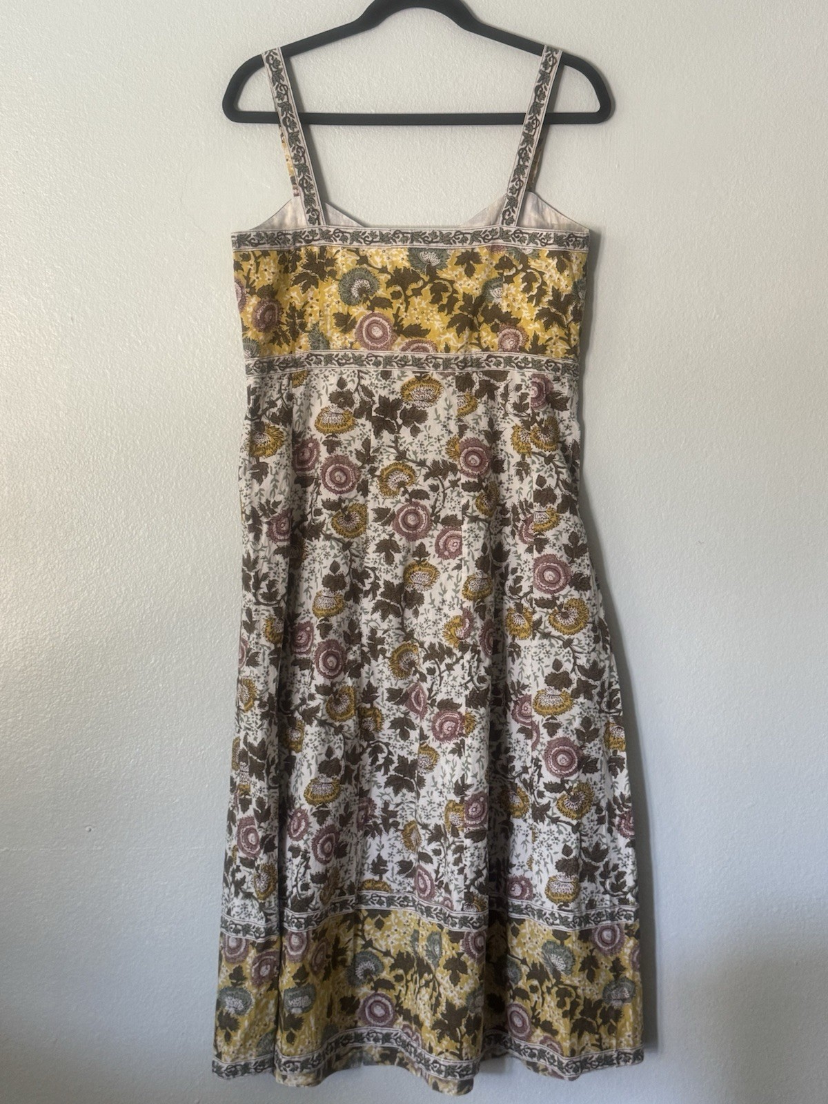 NWT Anokhi Sausalito Sundress Size M | Vibrant Floral Block Print Cotton