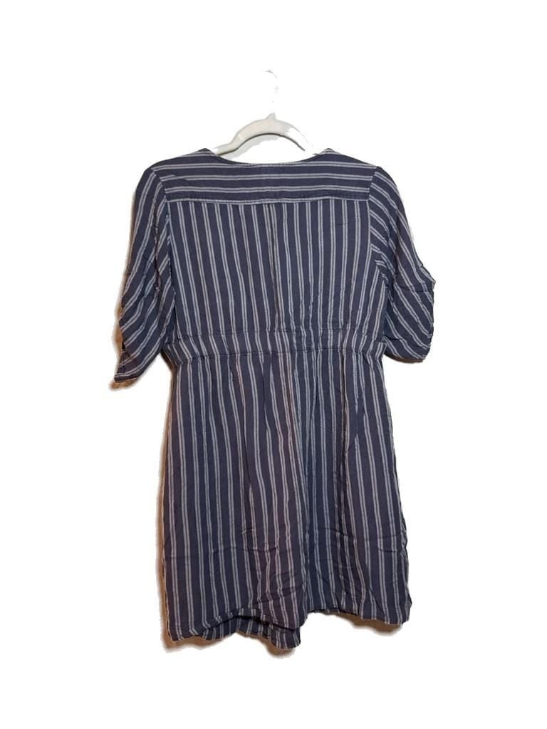 M Isabel Maternity by Ingrid & Isabel Blue and White Striped Button-Front Dress