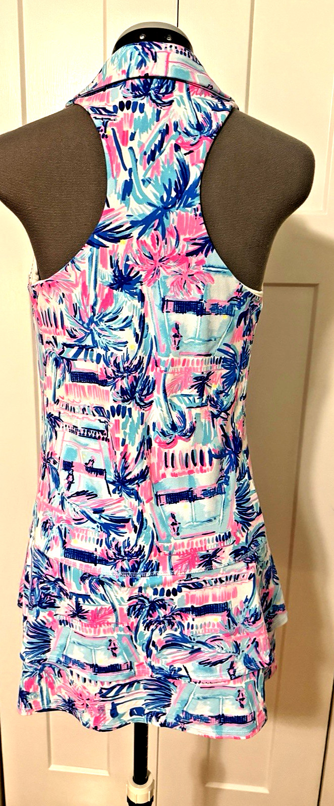 Lilly Pulitzer UPF 50+ Luxletic Dania Dress Medium Ravello Blue Perfect Match