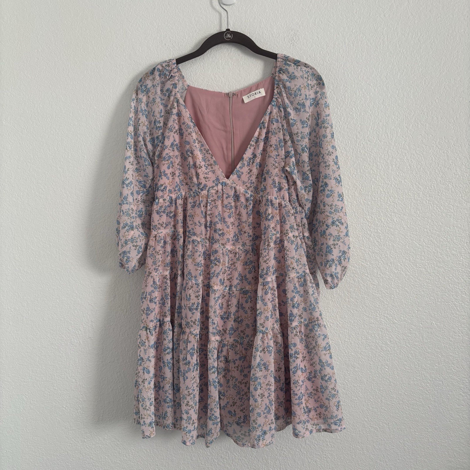 Storia Women’s Size Small Pink Floral Mini Dress