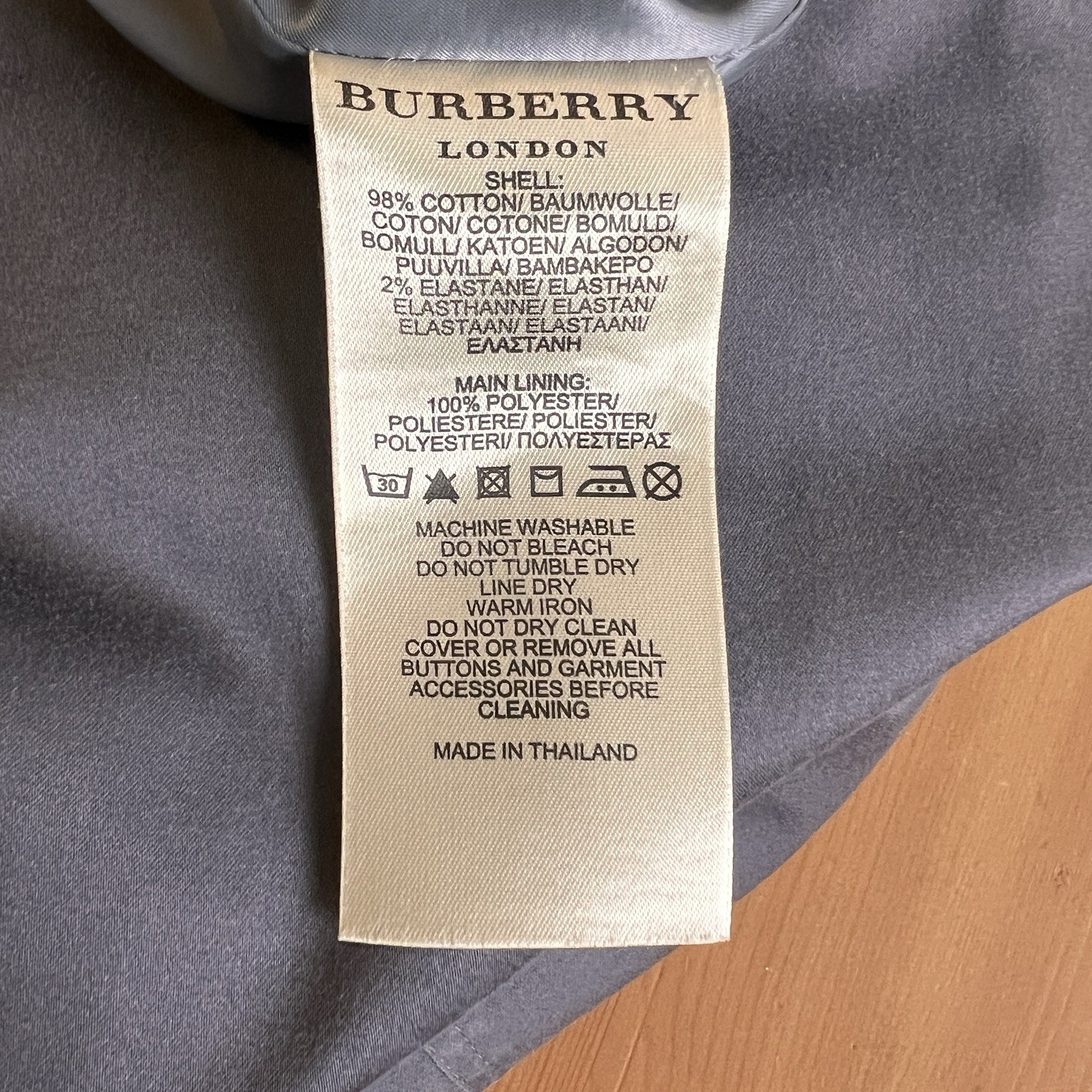 Burberry of London Gray Button Down Dress Size 17.5” Ptp EUC