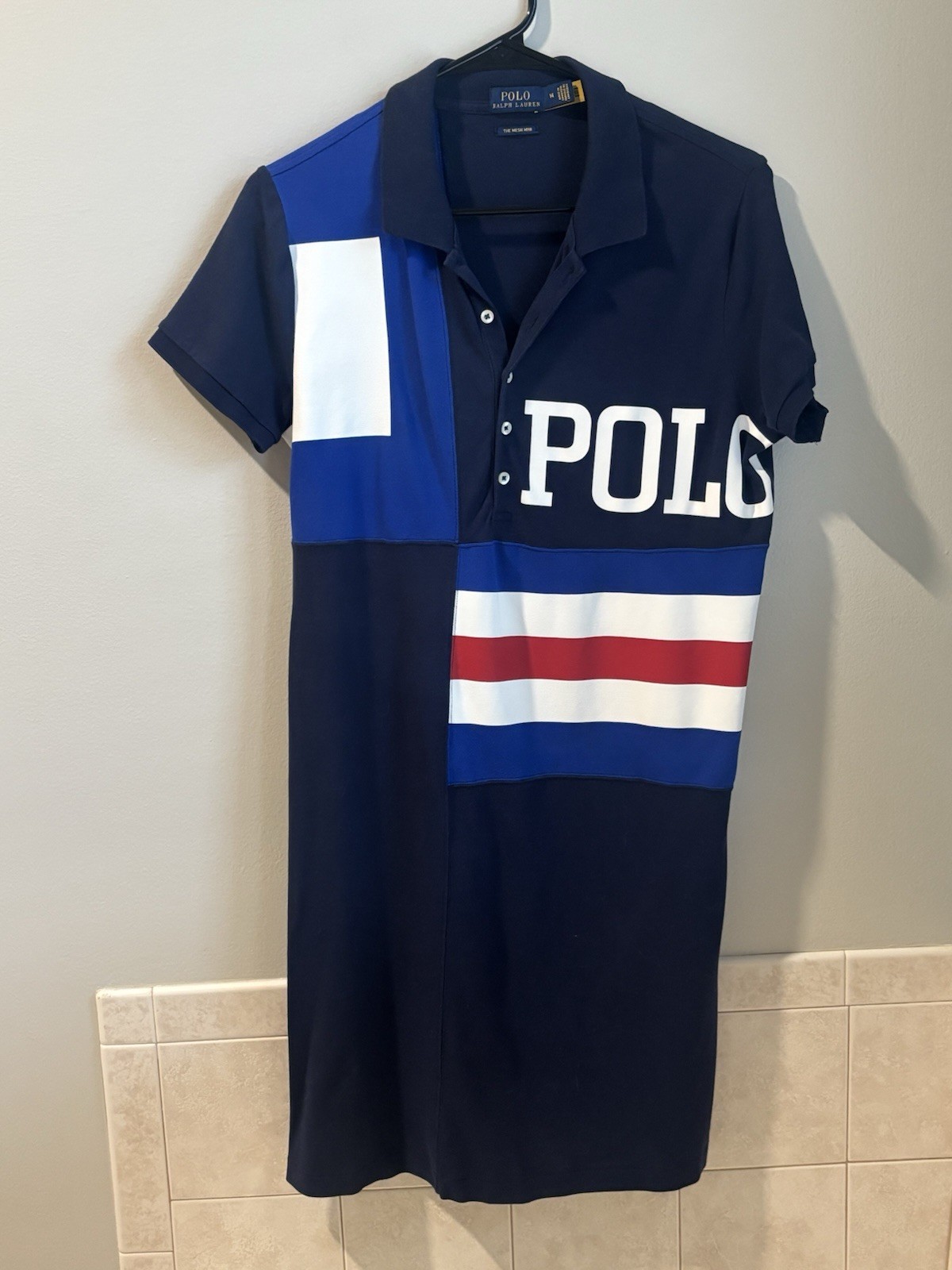 Polo Ralph Lauren Women’s Short Sleeve Mesh Mini Dress Size M