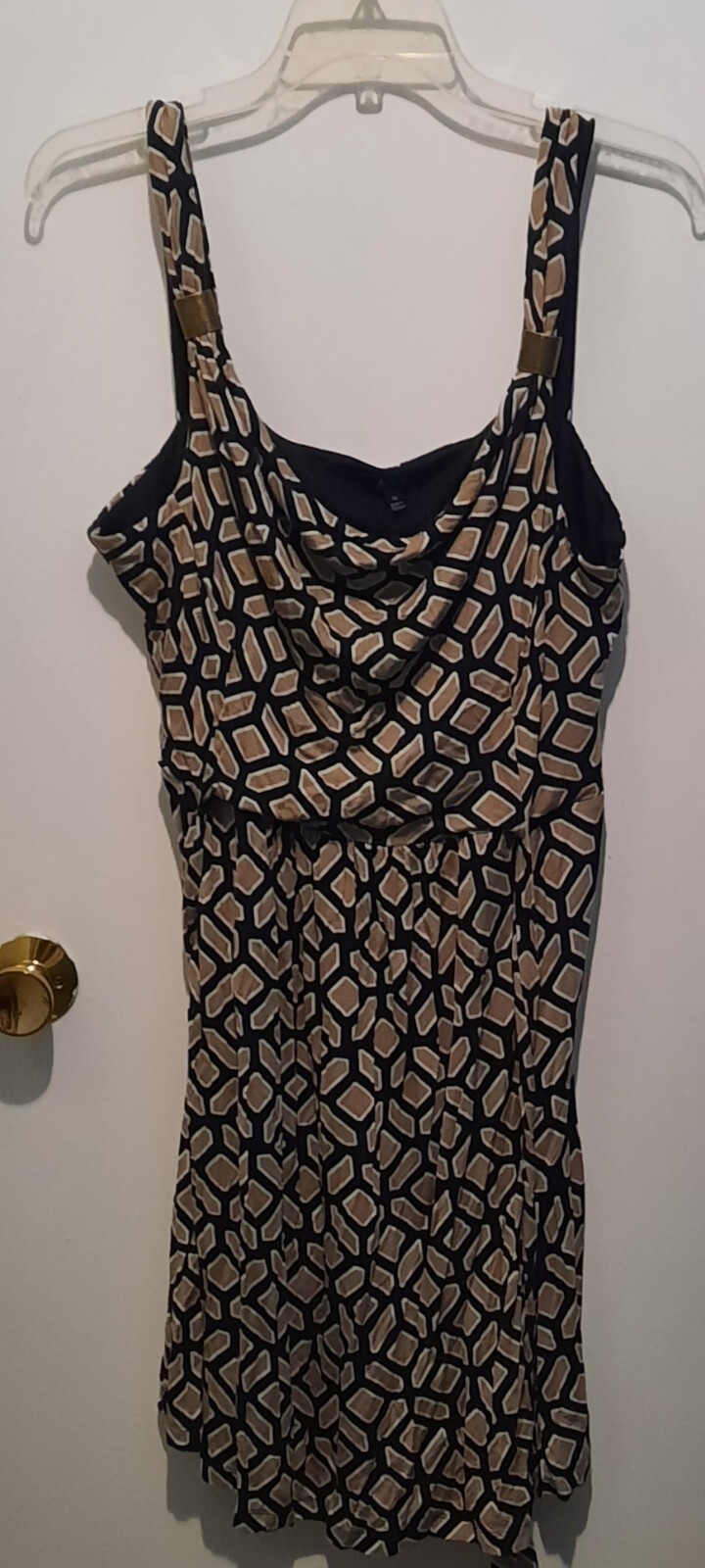 APT. 9 Women’s Black Beige White Sleeveless Ties In Back Dress Size XL