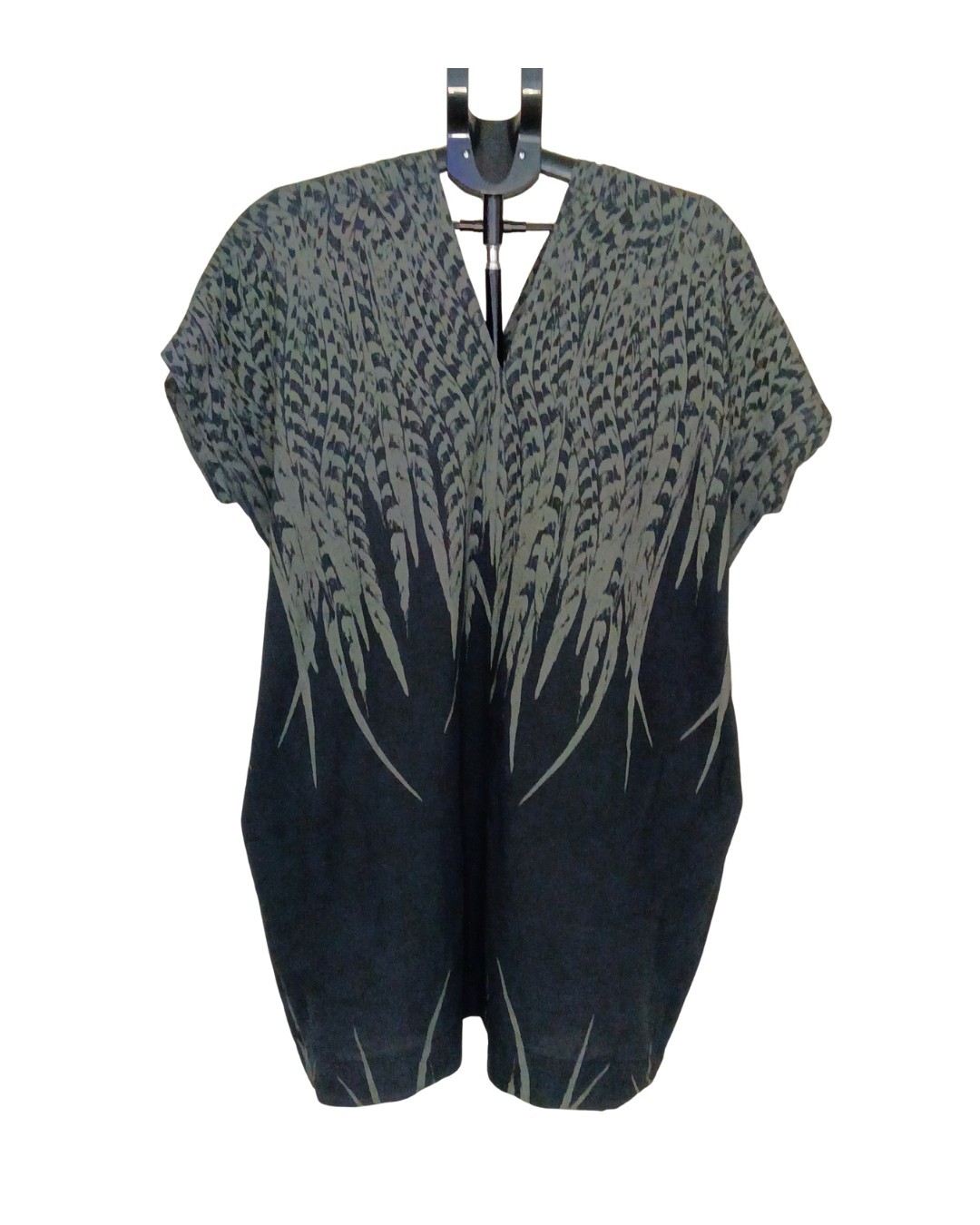 UZI NYC IndieDesigner LinenCotton ArtToWear Oversized Dress Tunic One Size