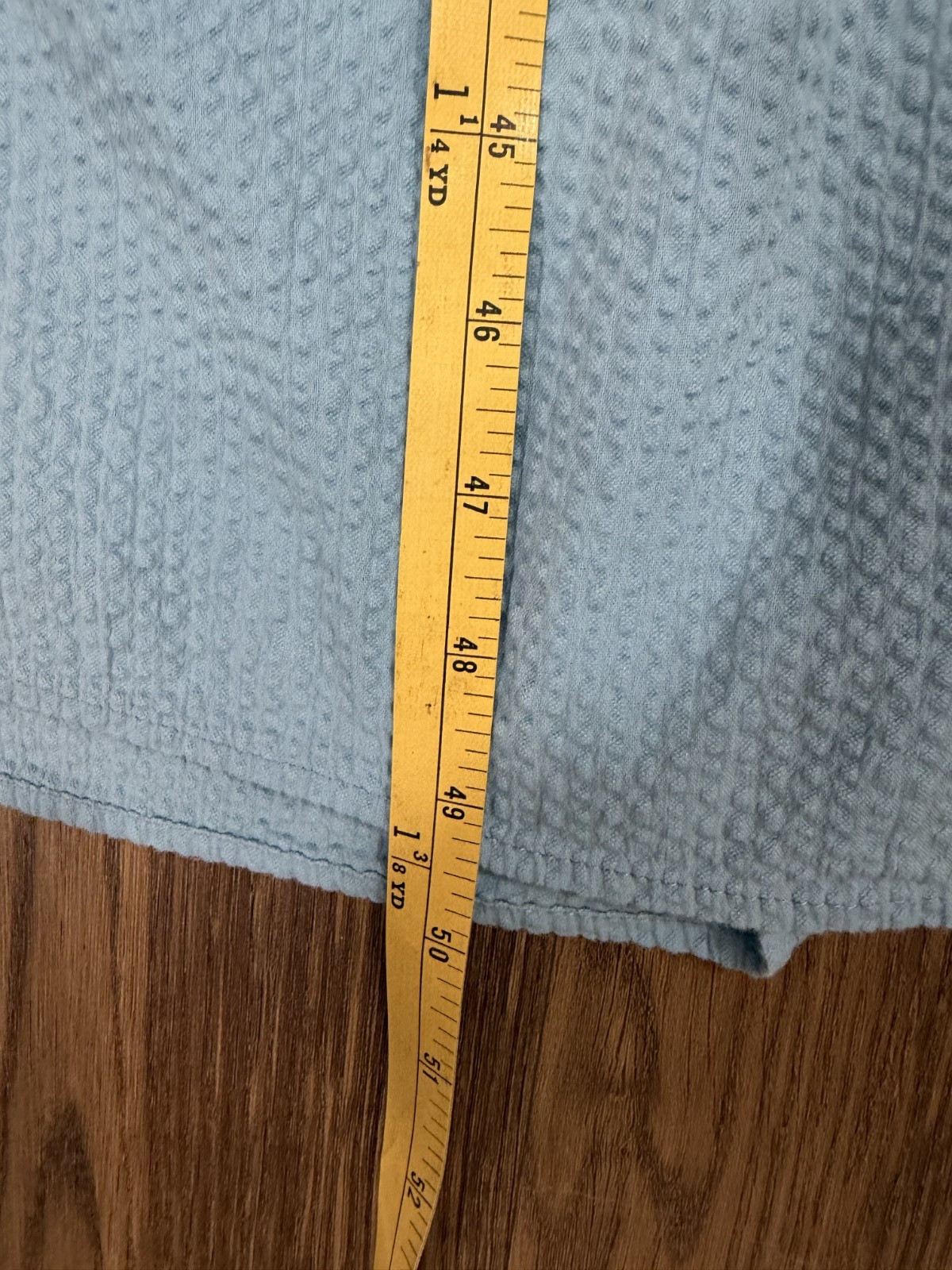Never A Wallflower High Neck Midi Dress Seersucker Blue XL $354