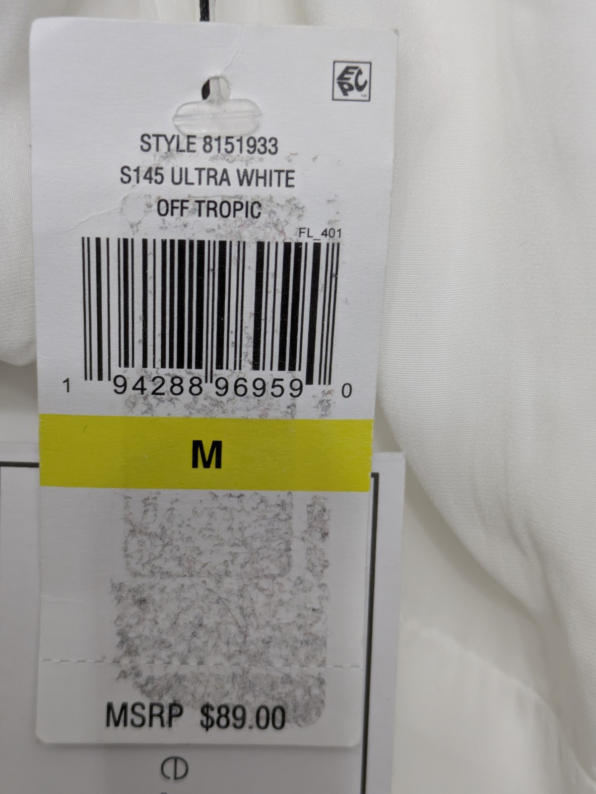 1.STATE White Puff Sleeve Mini Dress M NWT Off Tropic V Neck Hi Low MSRP $89