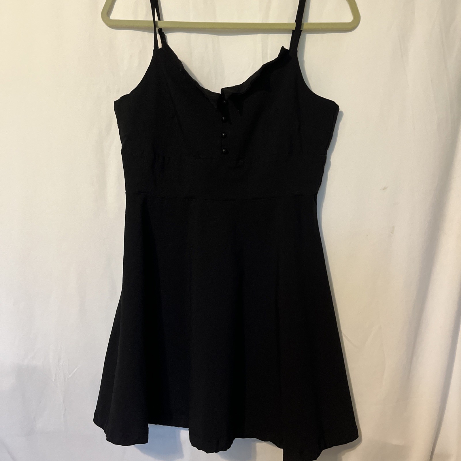 Killstar Black Dress Spaghetti Straps Stretch Goth Small Medium READ
