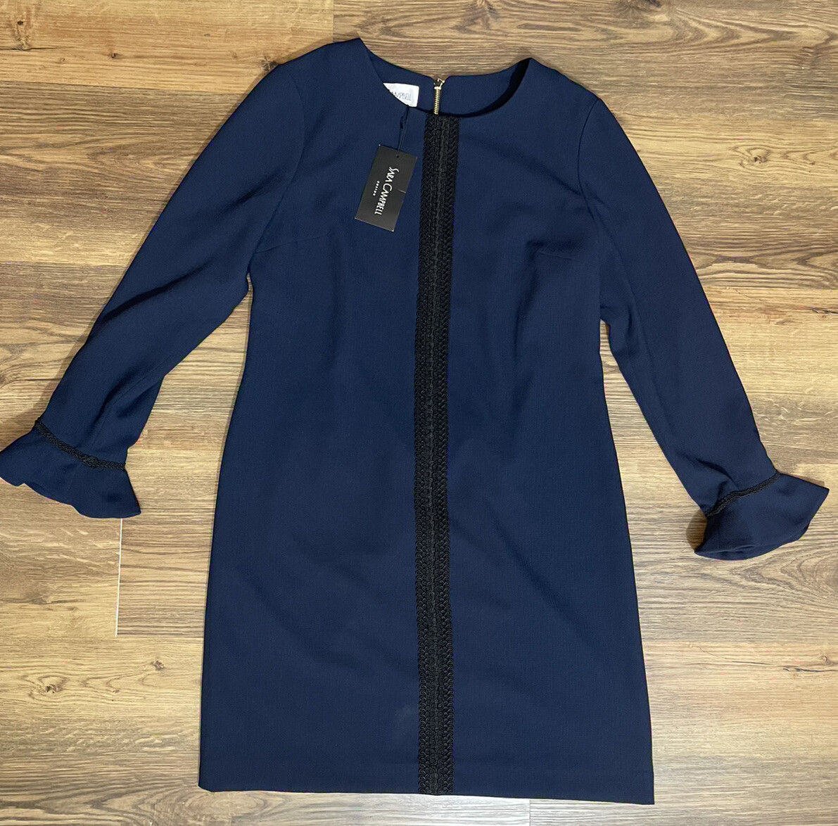 Sara Campbell Dress Navy Size 12 $265 NEW