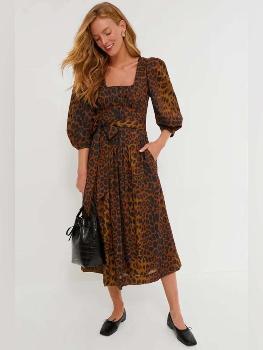 2 Tuckernuck Leopard Print Graciela Midi Dress
