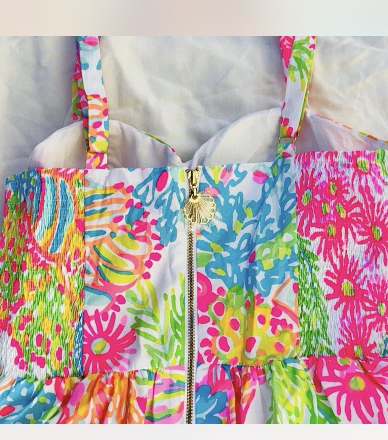 Lilly Pulitzer Ardleigh Lovers Coral Size 0 XS Bright Multicolor Floral Neon EUC