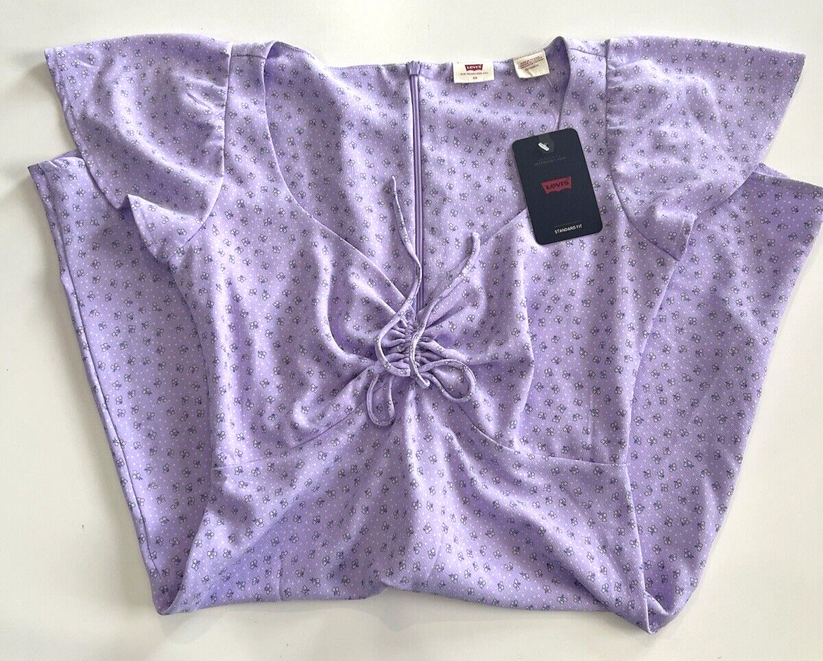 Levi’s Women’s Skylar Flutter Sleeve Dress Size XS Purple Rose New