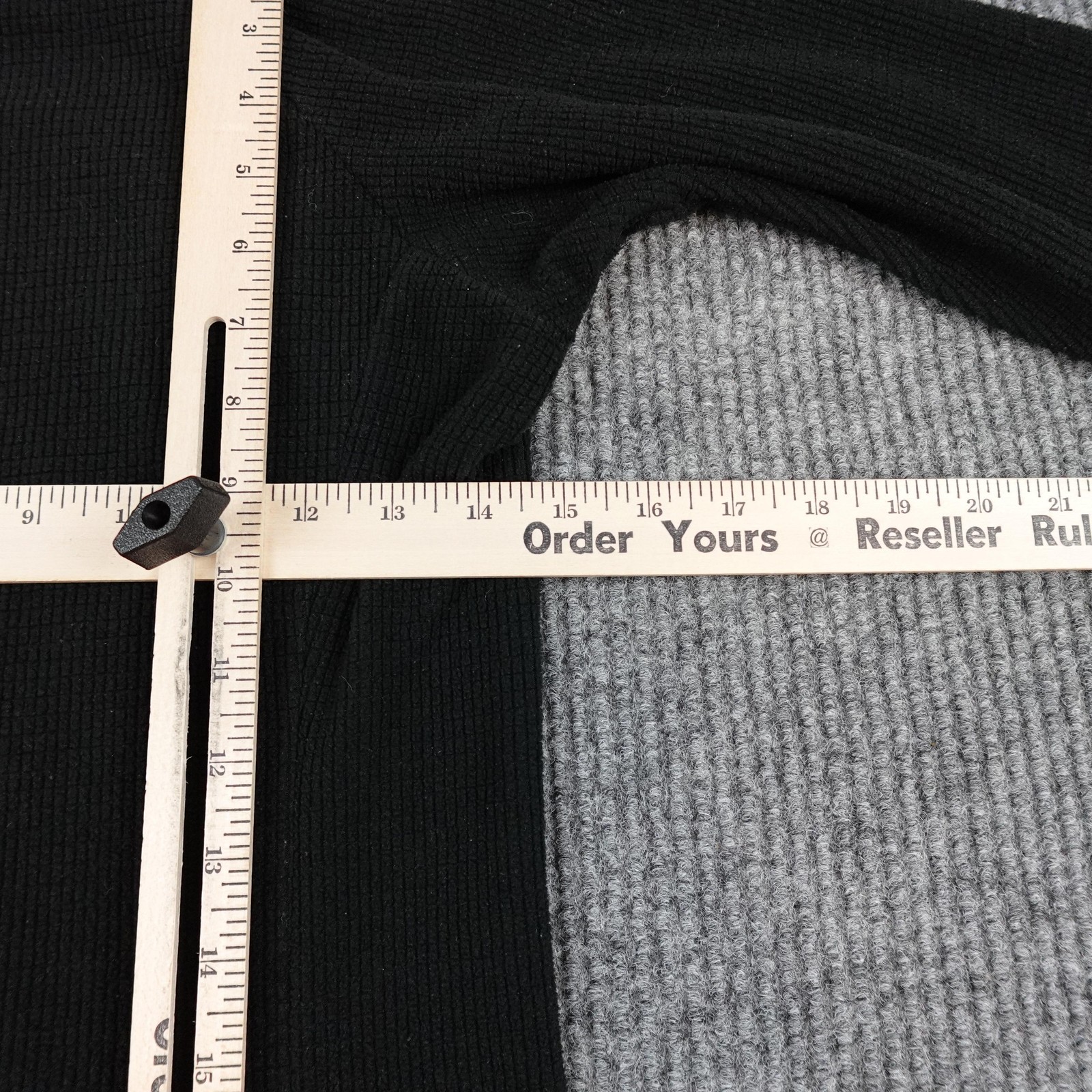 Melanzana Sweater Dress Womens Small Black Micro Grid Hooded Fleece Pocket