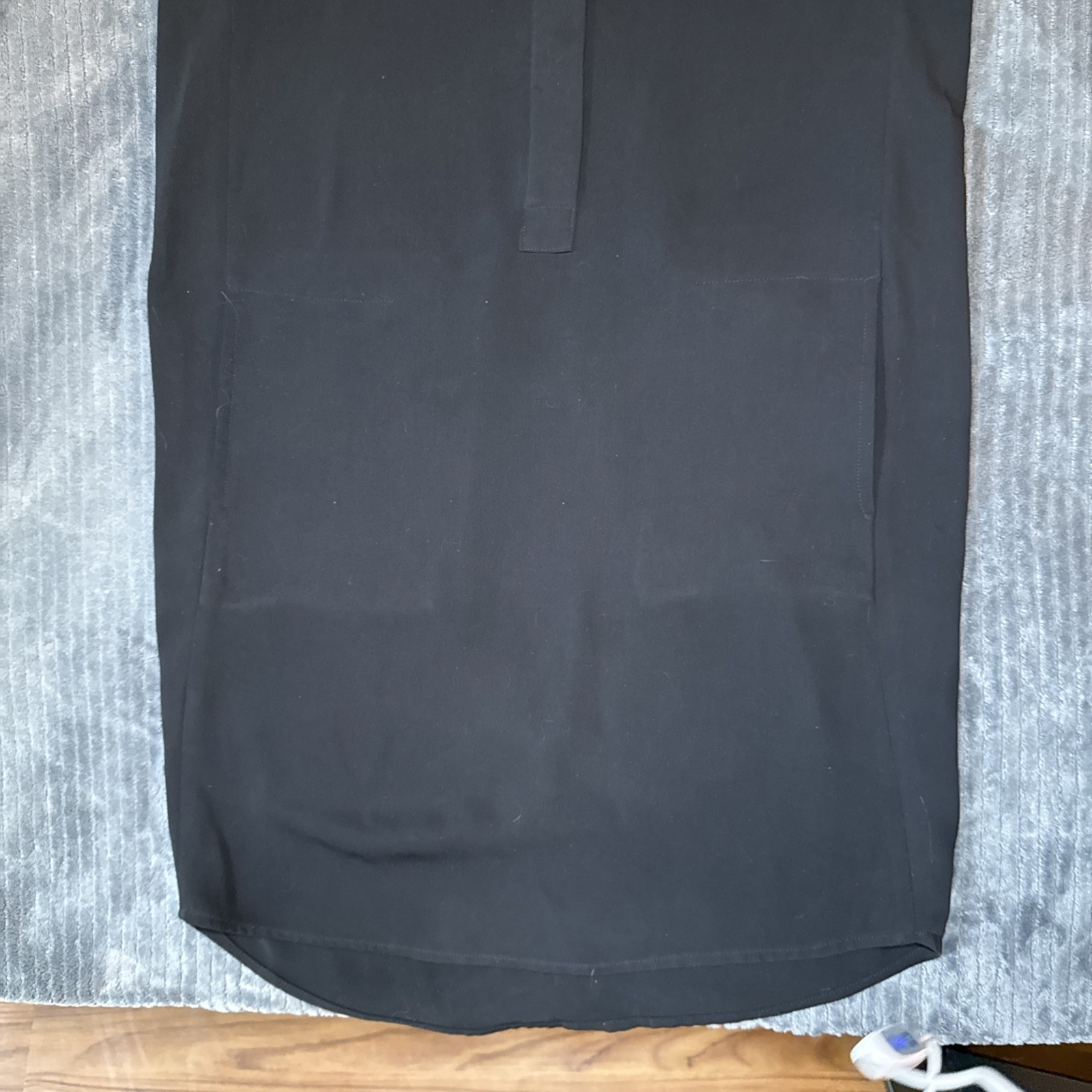 Andrew Marc Tunic Dress Cap Sleeve Black w/ Pockets Minimalist Small 2 Dry Clean