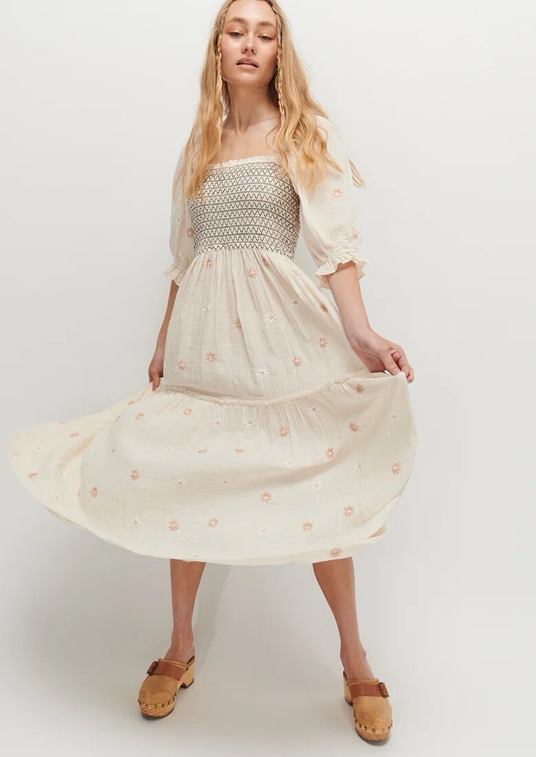Ghanda Georgia Flower Embroidered Dress
