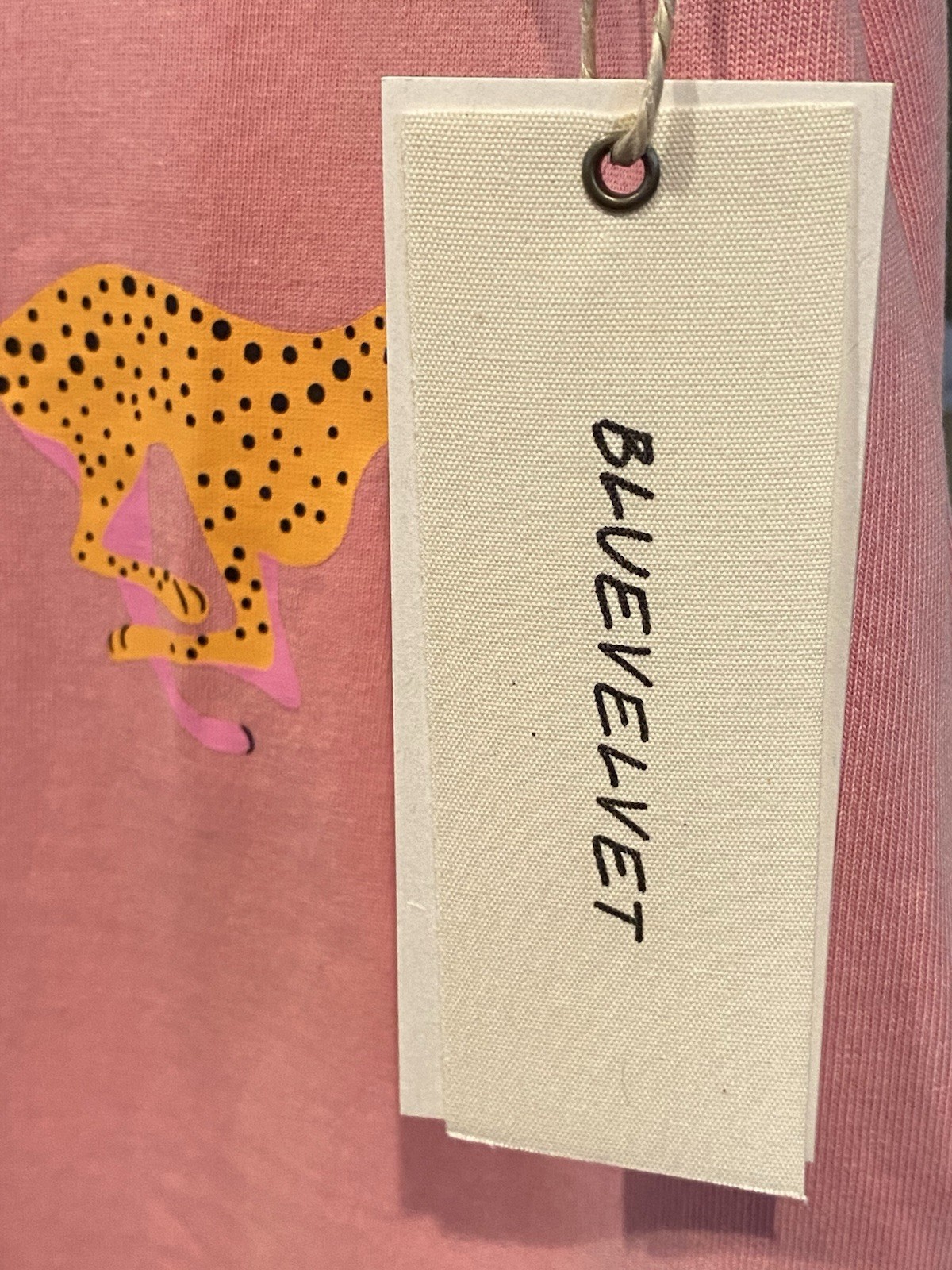 Blue Velvet Clothing Pink Leopard Cheetah T Shirt Dress Womens Size XL NWT