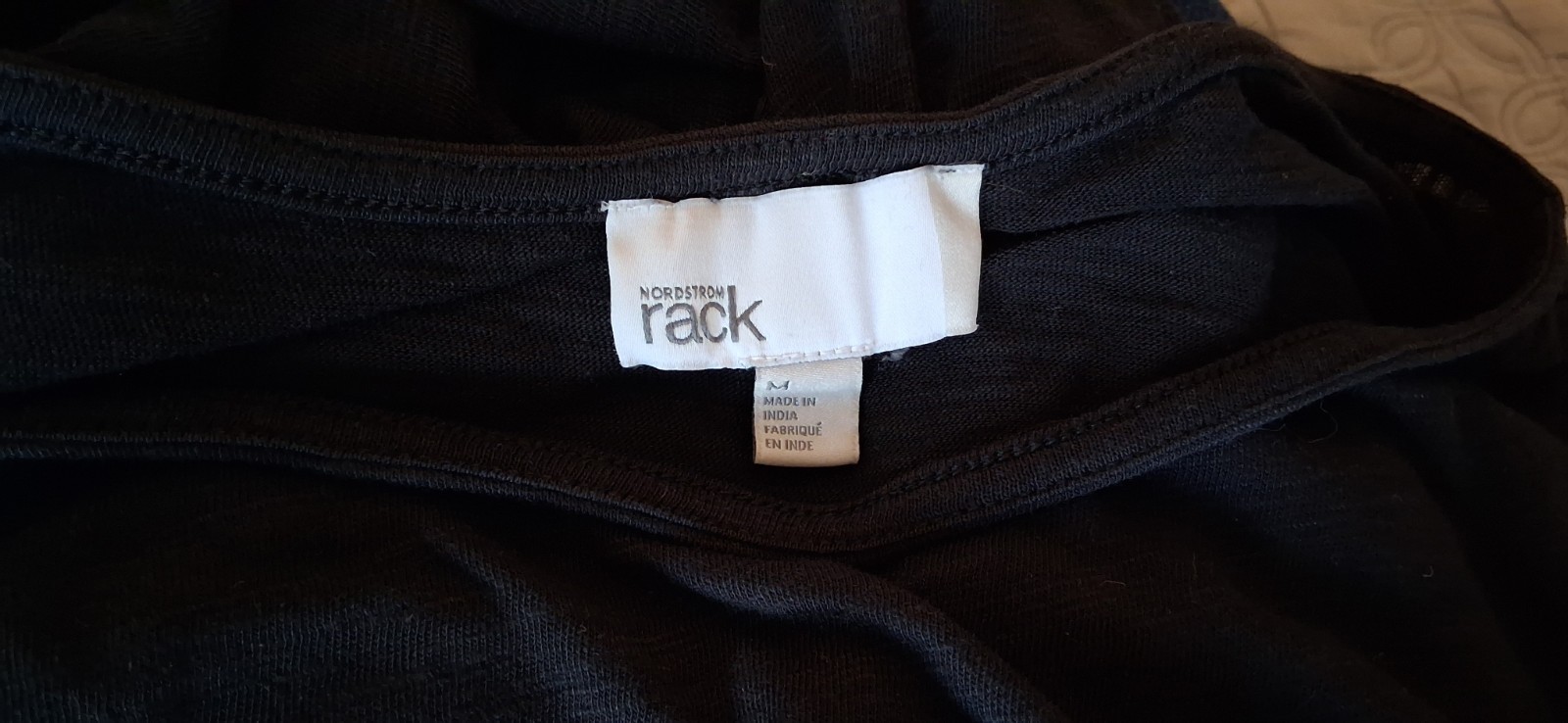 Nordstrom Rack Black Slip On Lightweight T Shirt Dress W/ Pockets Medium