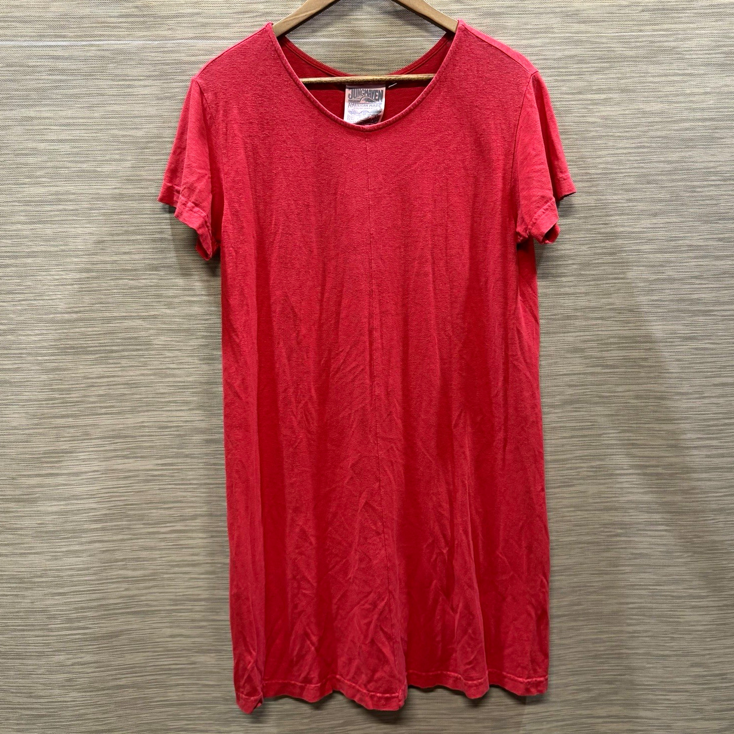 Jungmaven Women’s XS Mazama Organic Cotton Hemp Shirt Dress Short Sleeve Granola