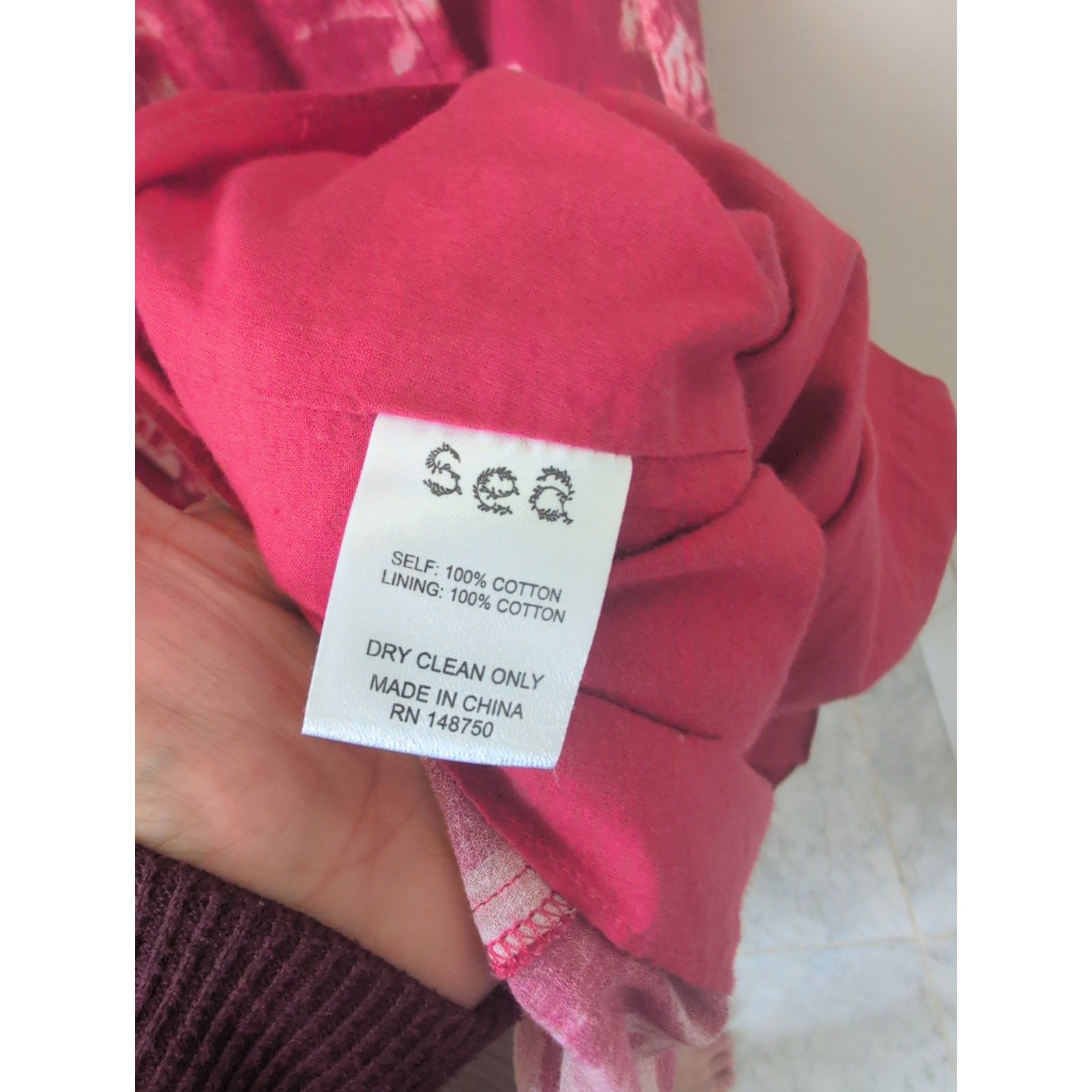Sea New York Merlot Monet Smocked Dress size 8