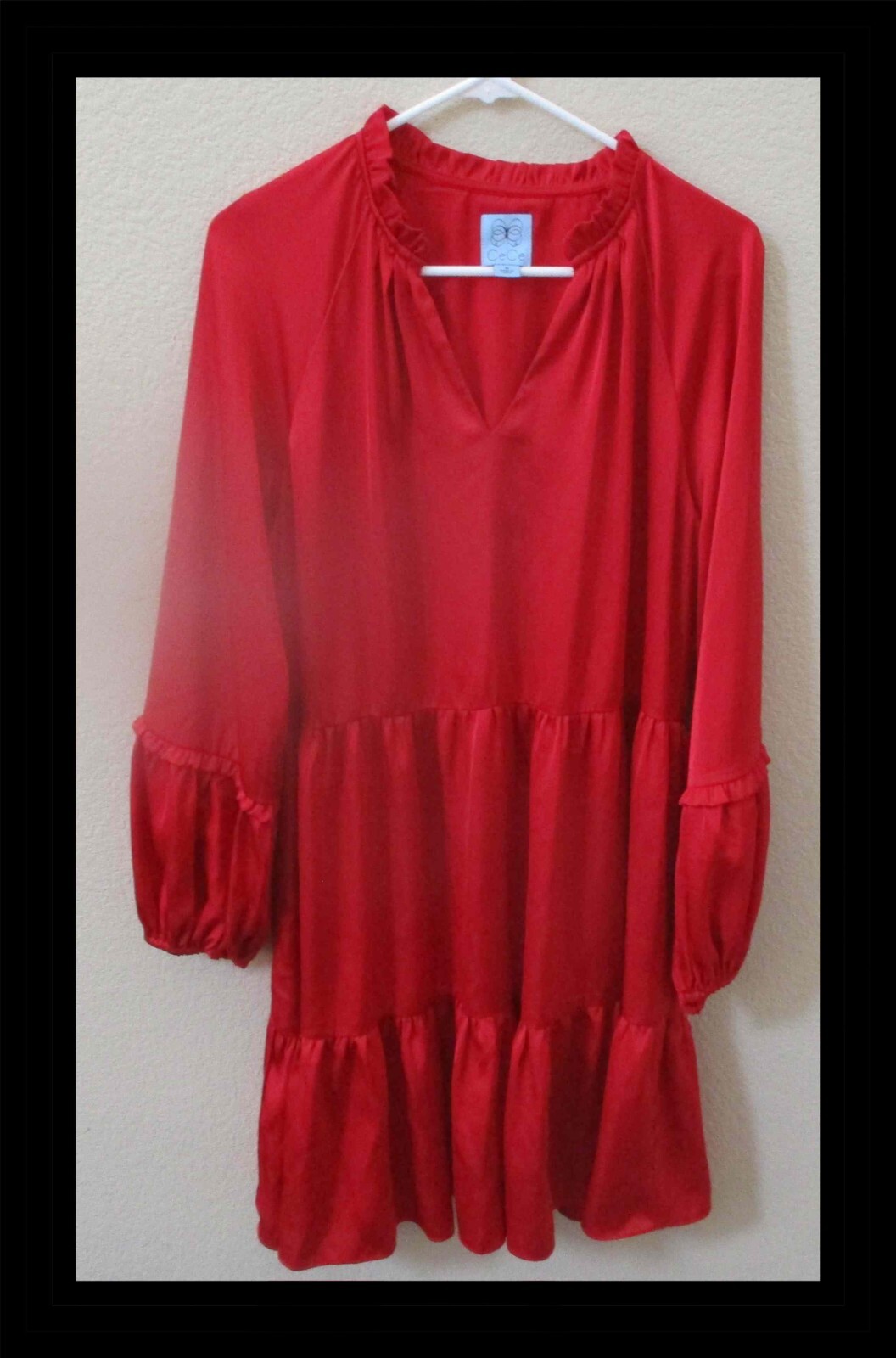 CeCe Women’s Red Silky Dress Size M