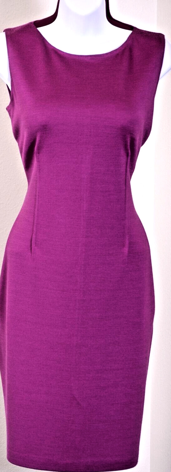 NWT ST JOHN Women’s Knit Purple Ripe Berry Dress Sz 14