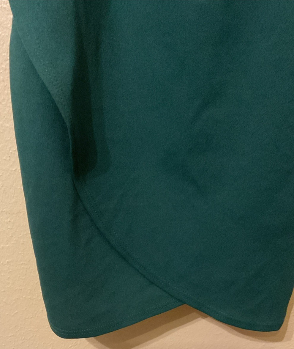 Lulus “Love So Sweet” Hunter Green Off Shoulder Pleated Bodycon Mini Dress S NWT