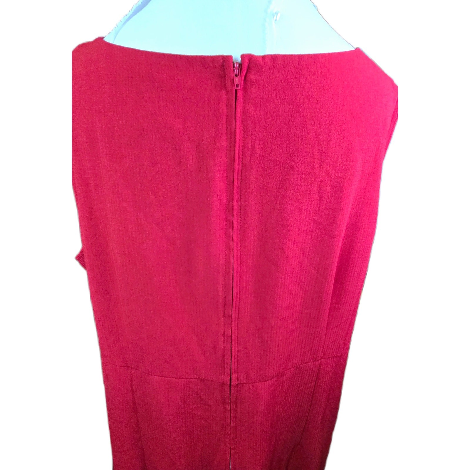 Sag Harbor Maxi Tank Red Jumper 22W Embroidery Cottage Garden Lagenlook European