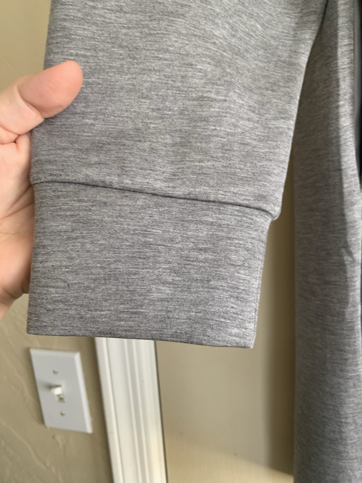 Spanx Air Essentials Heather Gray Crew Neck Dress Sz.L Sporty Luxurious Comfort
