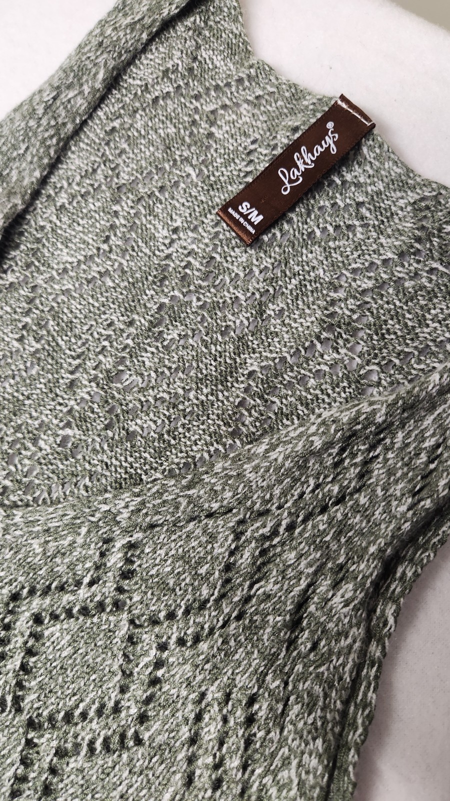Women’s Crochet Knit Lightweight Stretchy Sweater Ombre Gradient Dress Sz S/M