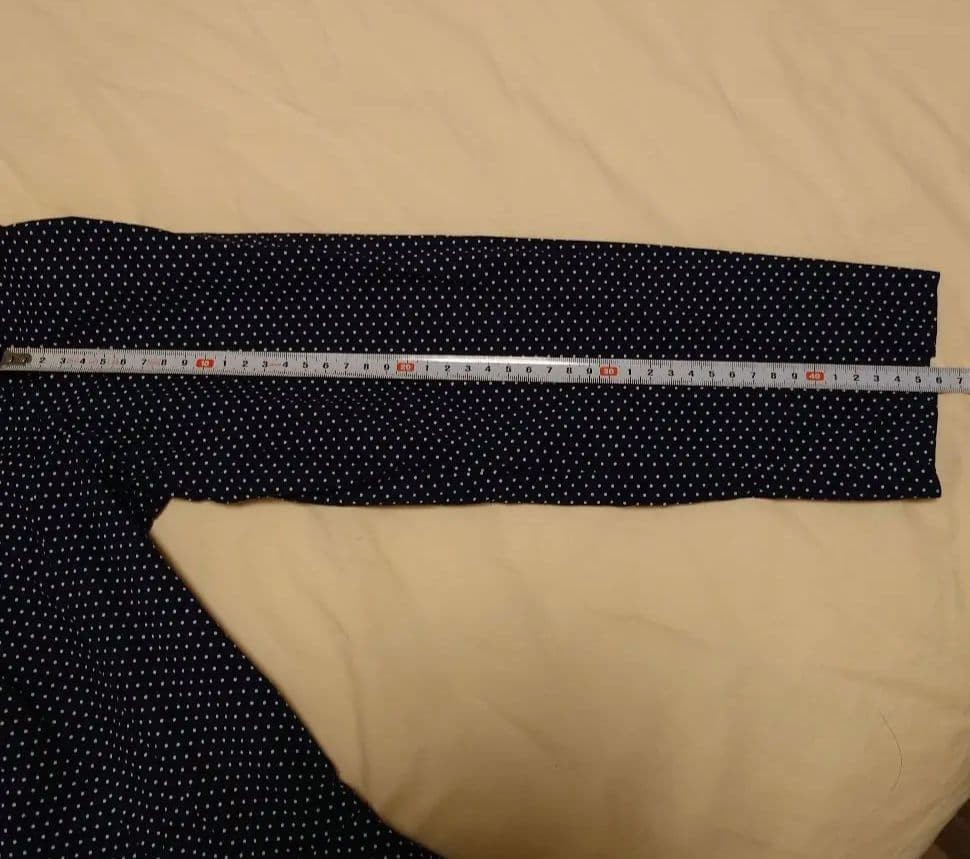 Agnes b Polka Dot Dress Navy Cotton Long Sleeve Women’s 38 Made in France