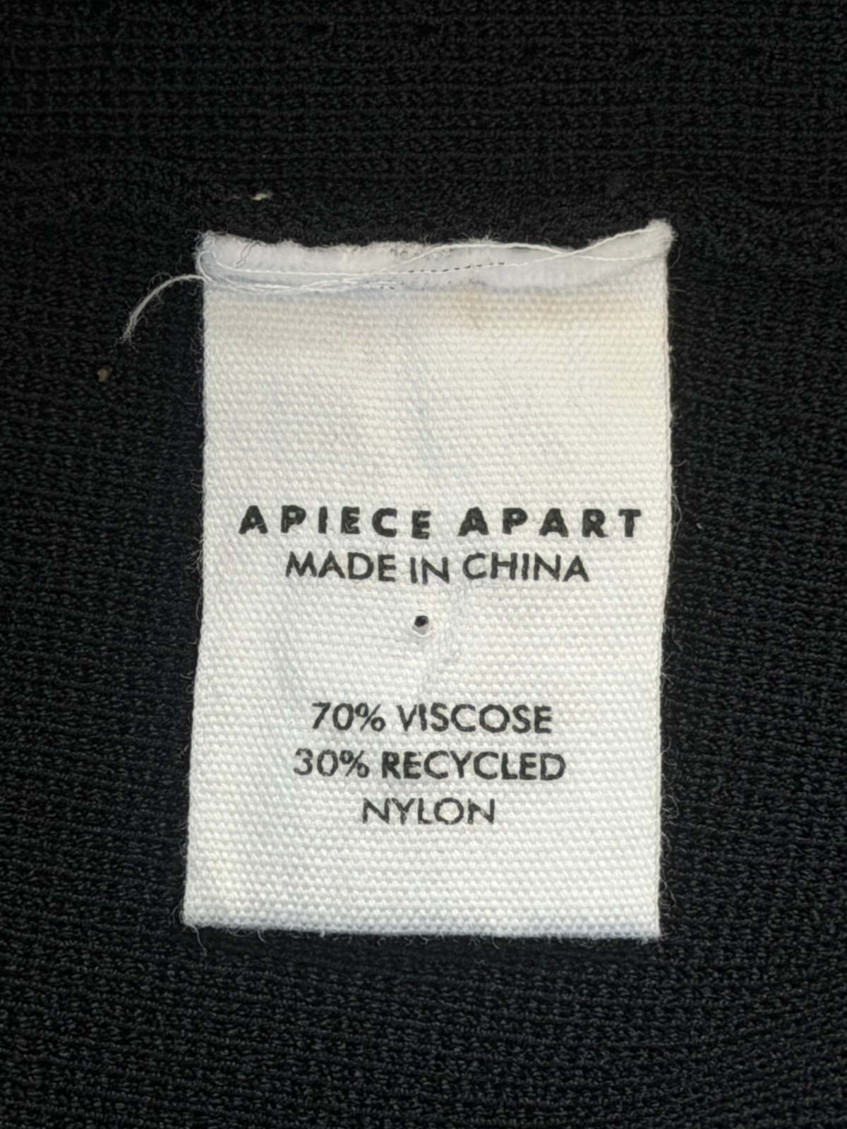 NWOT APIECE APART Lira Off The Shoulder Midi Dress Small Black Stretchy Knit