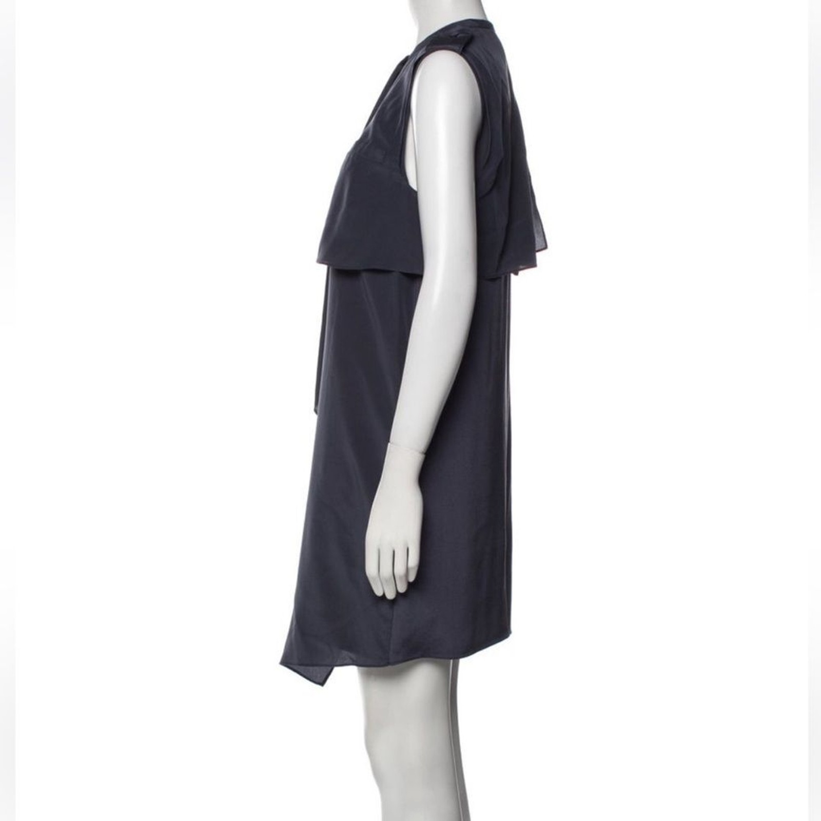 3.1 PHILLIP LIM SILK SLEEVELESS DRAPING WATERFALL SHEATH SHIFT DRESS 6