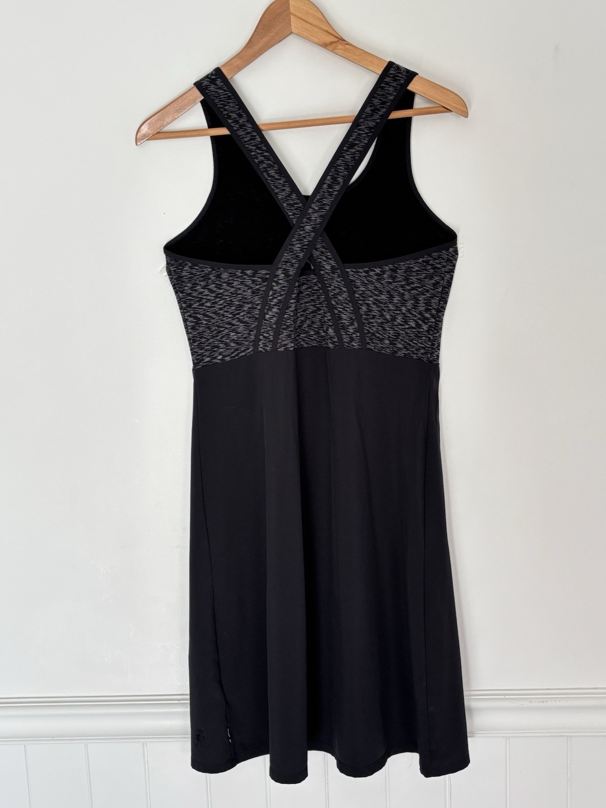 Smartwool Willow Lake Midi Dress Merino Wool Lightweight Black Women’s Small d97