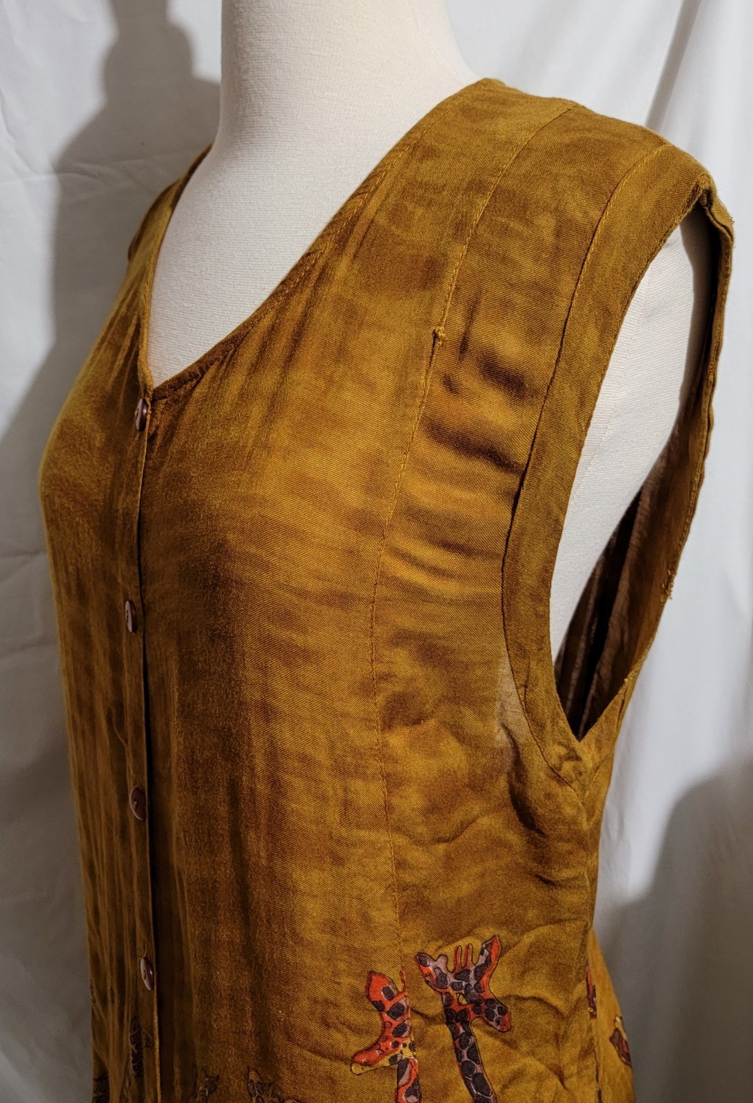 BLACK MAGIC BOHO STYLE 2 PC WOMEN XL TOP /MATCHING SKIRT/BROWN & PRETTY GIRAFFES