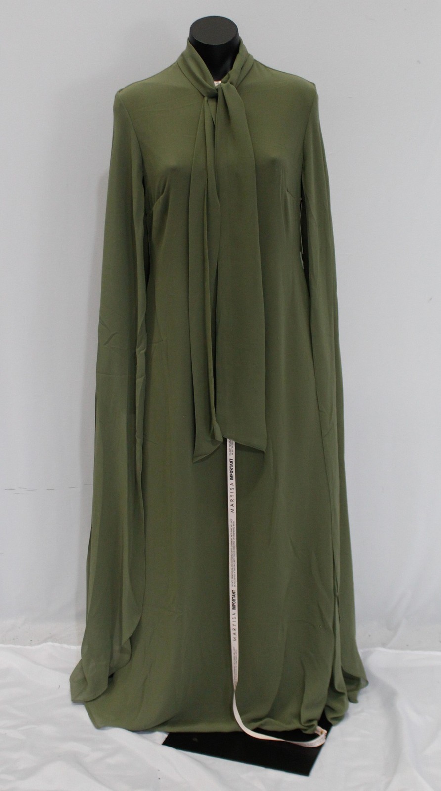 Maryisa Women’s Ezza Modest Chiffon Caped Maxi Dress LB3 Olive US:8 UK:12 EU:40