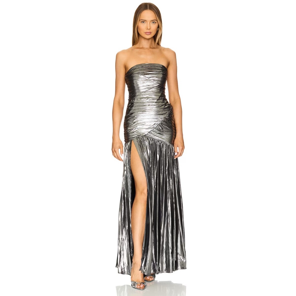 Retrofête Josie Dress Gunmetal size L NWT $638
