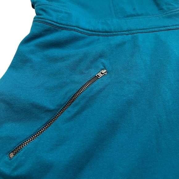 eShakti Custom Black Teal Colorblock Asymmetrical Zipper Dress Women Size 14