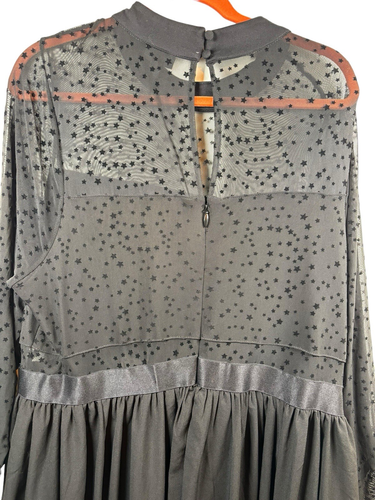 Torrid At The Knee Star Sheer Skater Dress in Deep Black Size 20