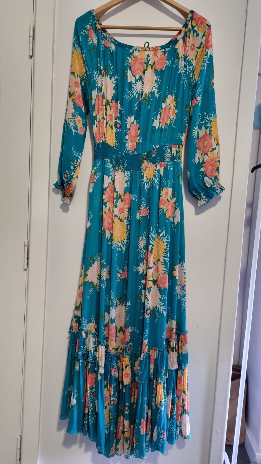 🦋Spell And The Gypsy L Jagger Teal Gown AS NEW