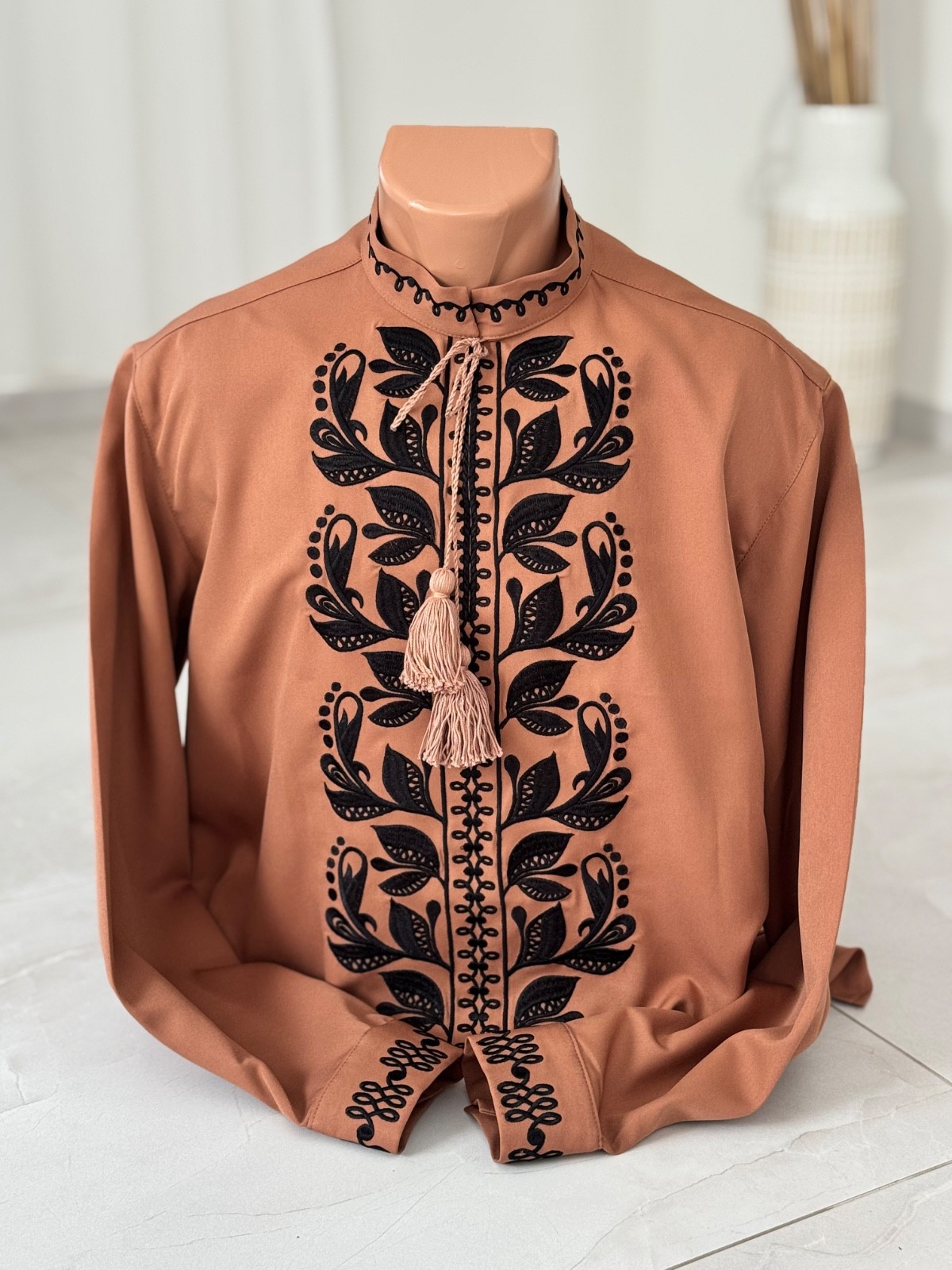 Luxury Ukrainian Embroidered Maxi Dress – Chervona Ruta