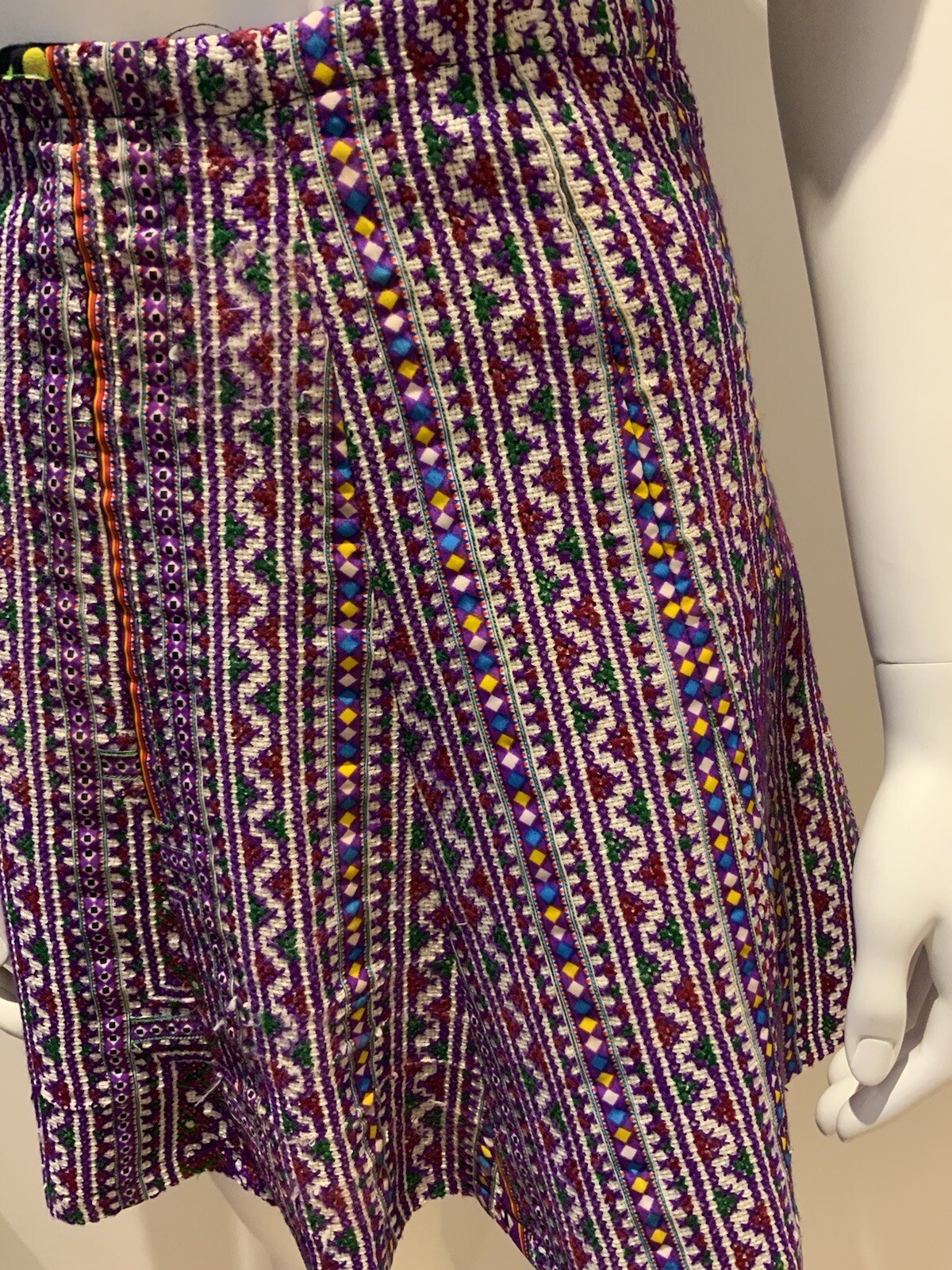 All Things Mochi Purple Hand Embroidered Set Skirt Matching Top SIZE S SMALL